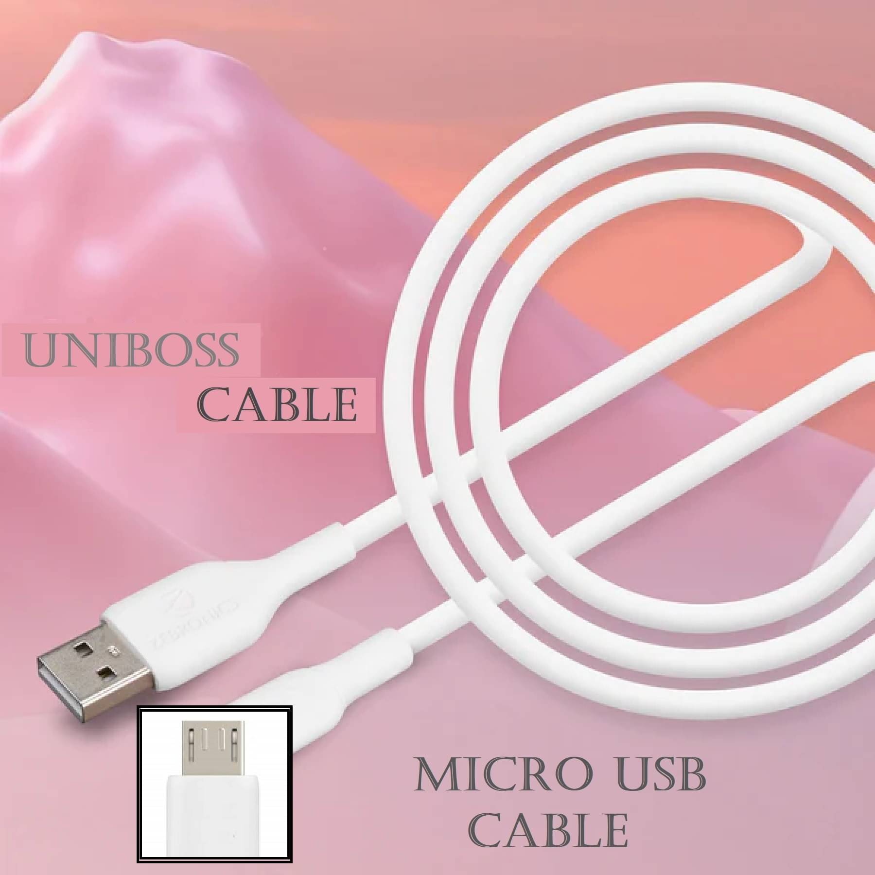     			UniBoss Micro USB Fast Charging USB Cable, Micro USB Data Cable, Quick Fast Charging Cable, Charger Sync Cable, High Speed Transfer Android Smartphones V8 Cable