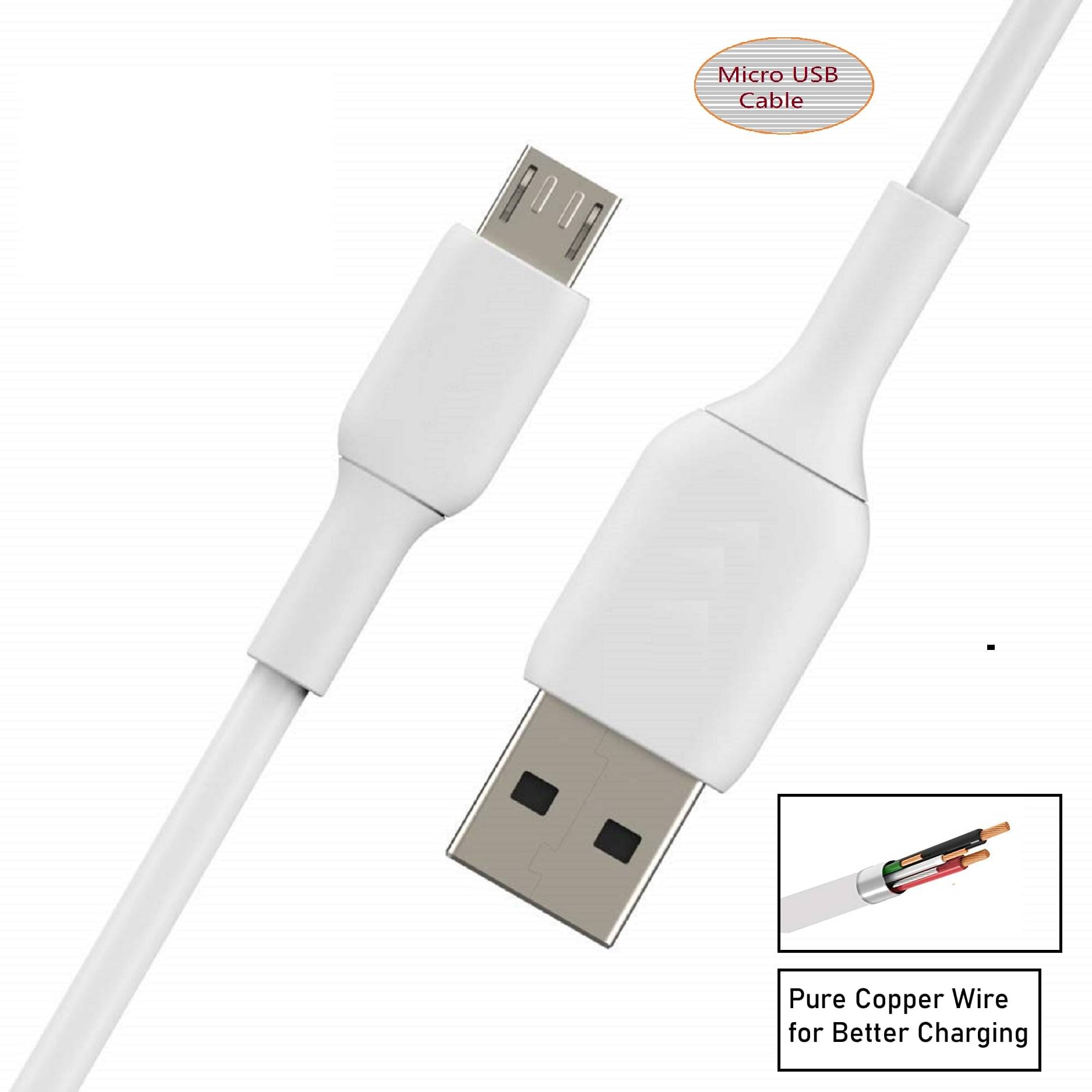     			UniBoss Micro USB Fast Charging USB Cable, Micro USB Data Cable, Quick Fast Charging Cable, Charger Sync Cable, High Speed Transfer Android Smartphones V8 Cable