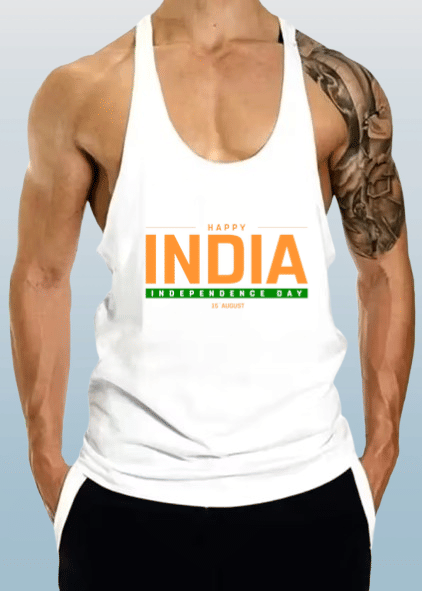     			VTSports Pack of 1 Polyester Gym Vest For Men ( White )