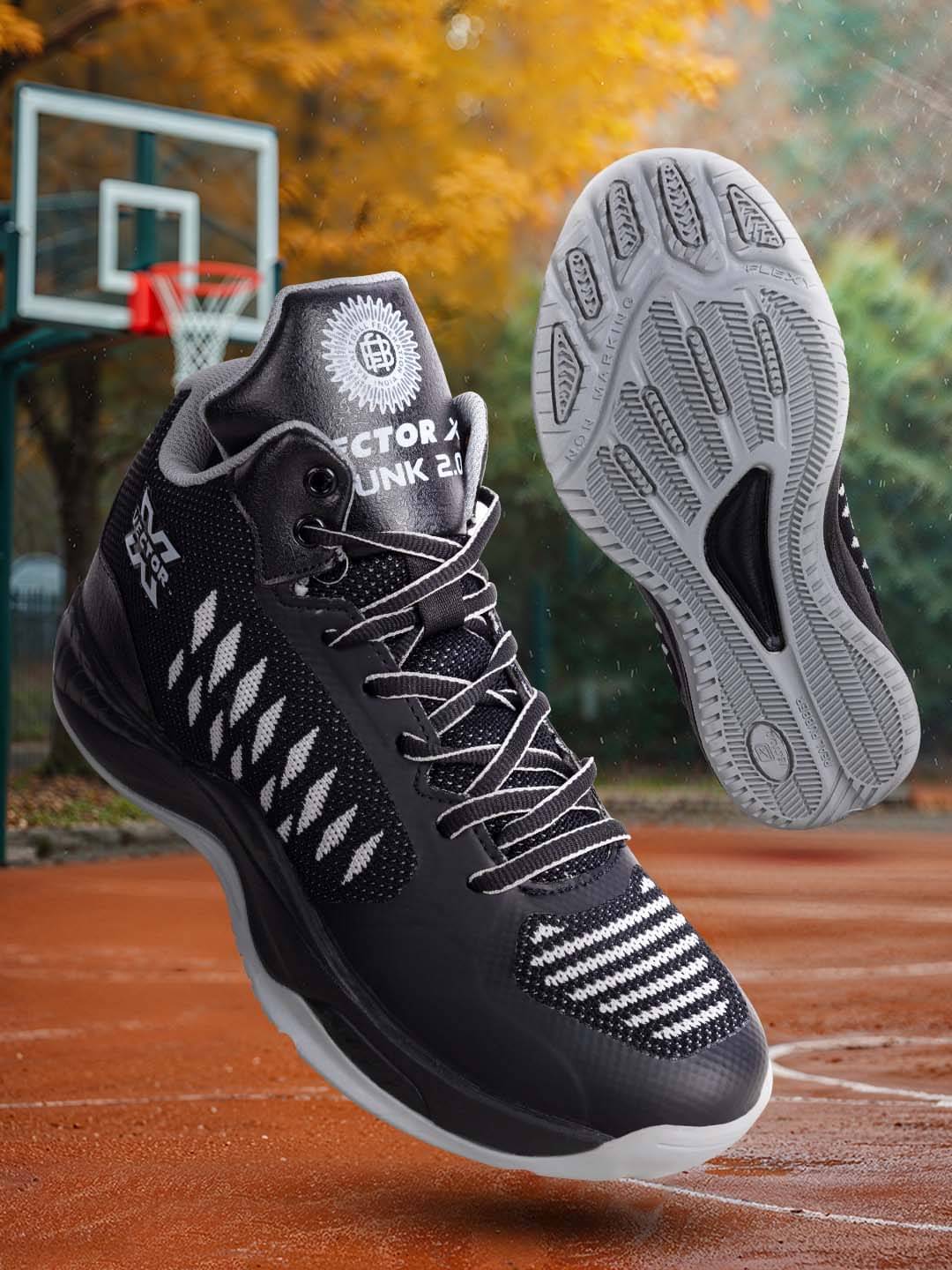     			Vector X Dunk 2.0 Grey Black Basketball Shoes