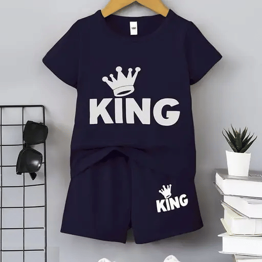 WESEVEN Pack of 1 Unisex Cotton Blend T-Shirt & Shorts Set ( Navy Blue ) WESEVEN Pack of 1 Unisex Cotton Blend T-Shirt & Shorts Set ( Navy Blue )