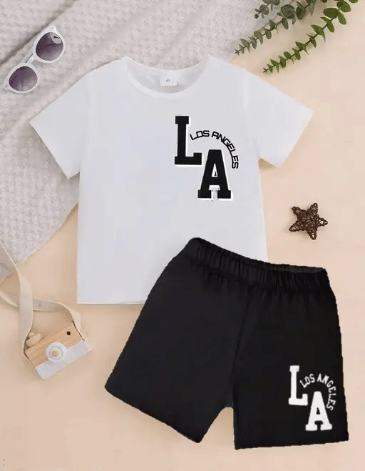 WESEVEN Pack of 1 Unisex Cotton Blend T-Shirt & Shorts Set ( White ) WESEVEN Pack of 1 Unisex Cotton Blend T-Shirt & Shorts Set ( White )