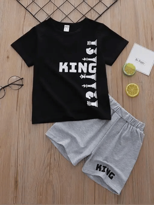 WESEVEN Pack of 1 Unisex Cotton Blend T-Shirt & Shorts Set ( Black ) WESEVEN Pack of 1 Unisex Cotton Blend T-Shirt & Shorts Set ( Black )