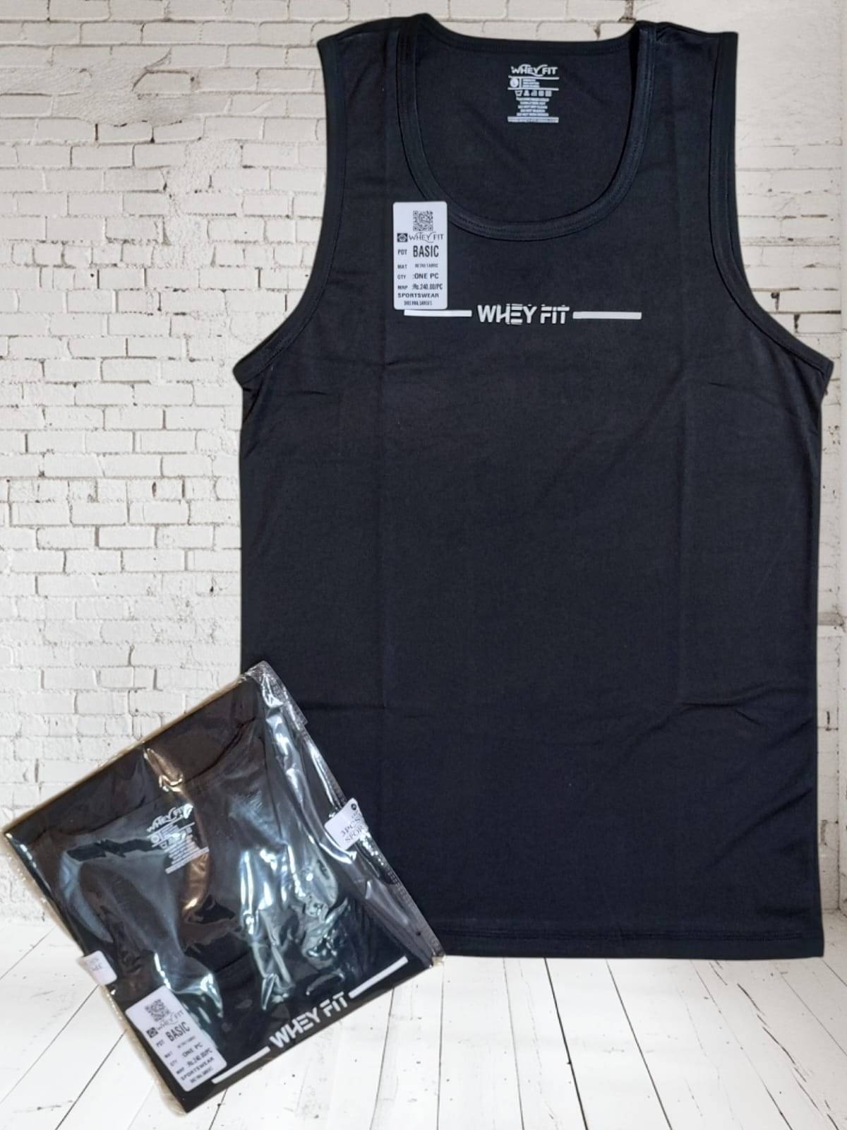 WHEY FIT Pack of 2 Polyester Gym Vest For Men ( Black ) WHEY FIT Pack of 2 Polyester Gym Vest For Men ( Black )