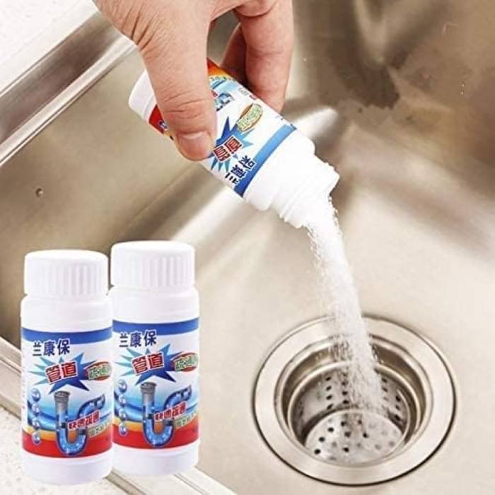     			WHIMSICAL WONDERS Powerful Sink & Drain Cleaner Powder | Powerful & Clog Remover Sink Cleaning Powder | Automatic Toilet Blockage Cleaner, Removes Clogs, Blockage in Washbasin, Septic Tank, Sinks, Pipes (pack of 2)