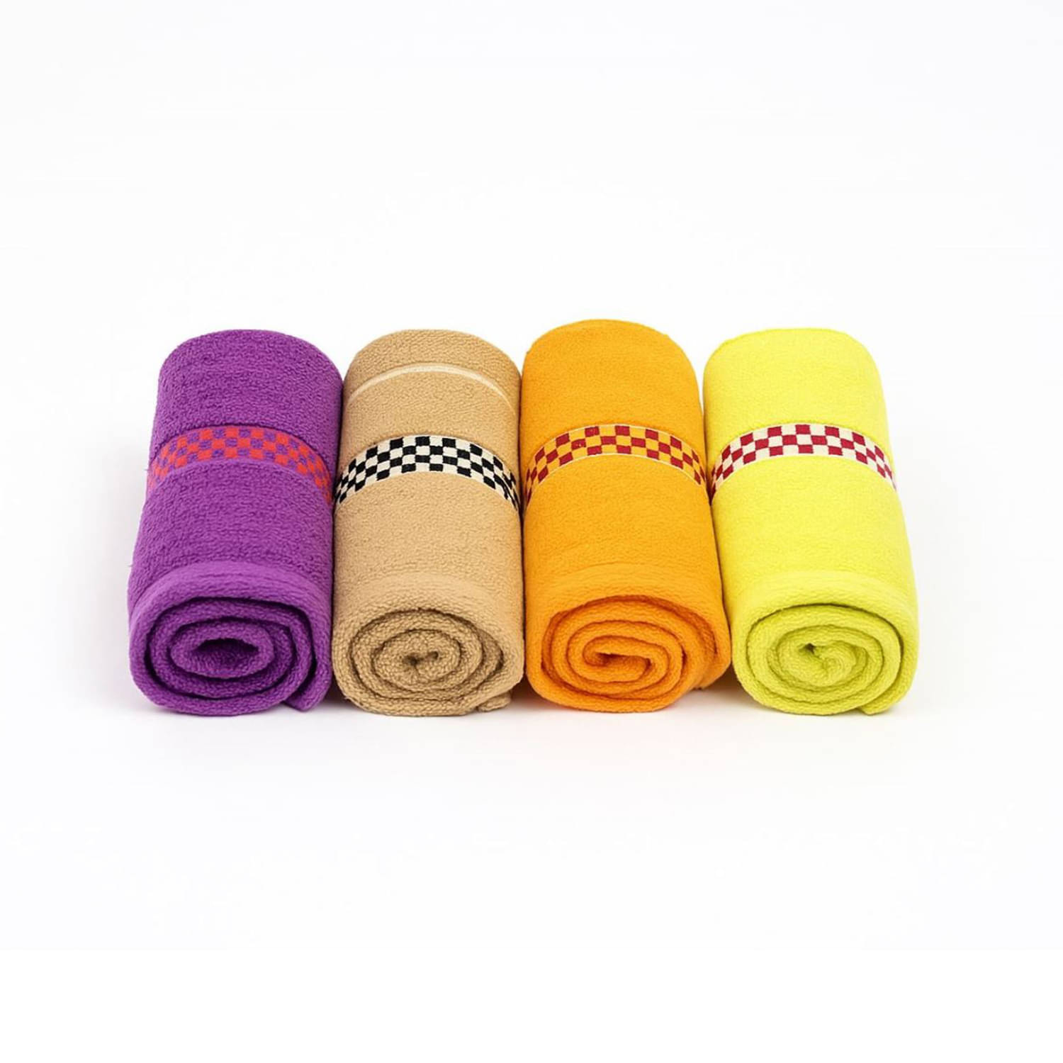     			Wholesale india Cotton Solid Face Towel 301-350 GSM ( Pack of 4 ) - Multicolor