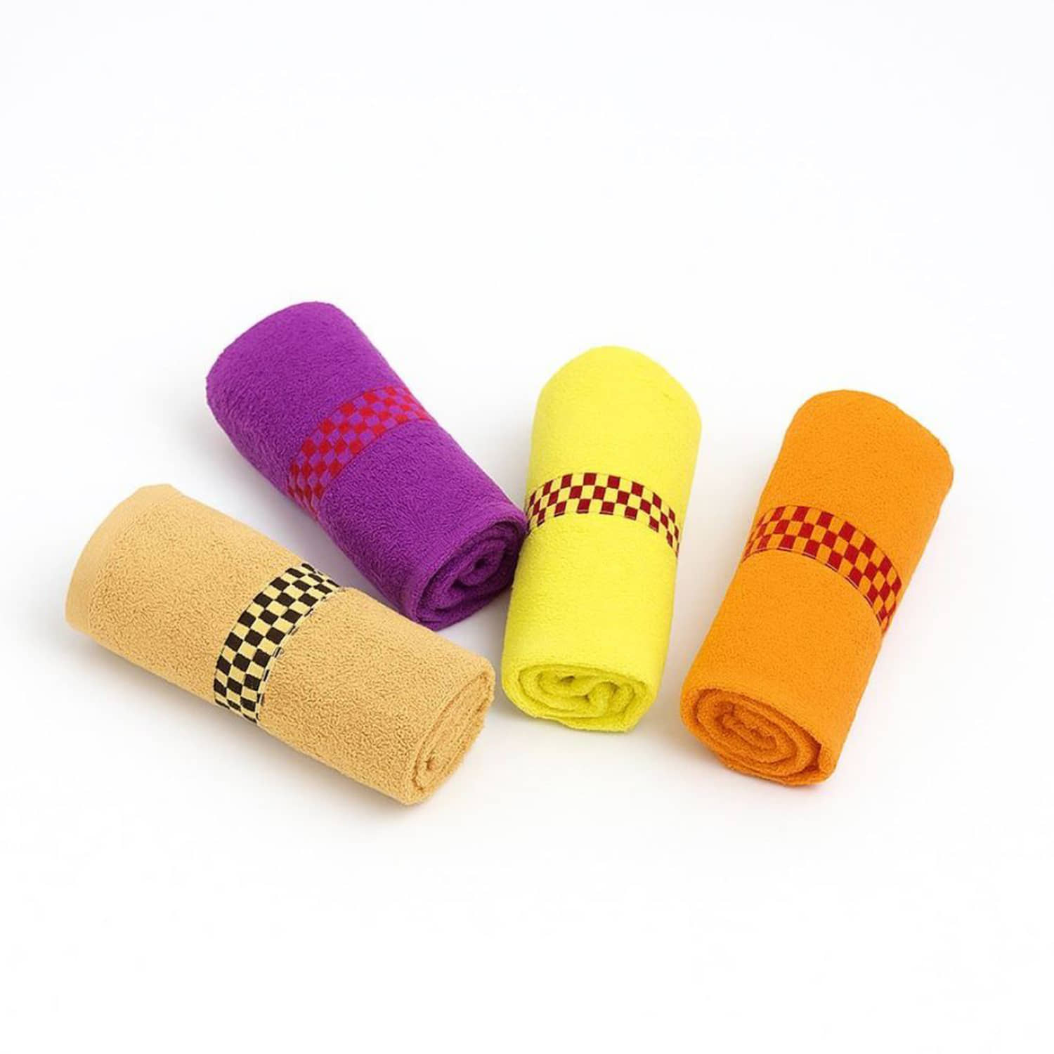Wholesale india Cotton Solid Face Towel 301-350 GSM ( Pack of 4 ) - Multicolor - Towels | Buy online on ZillyBuy