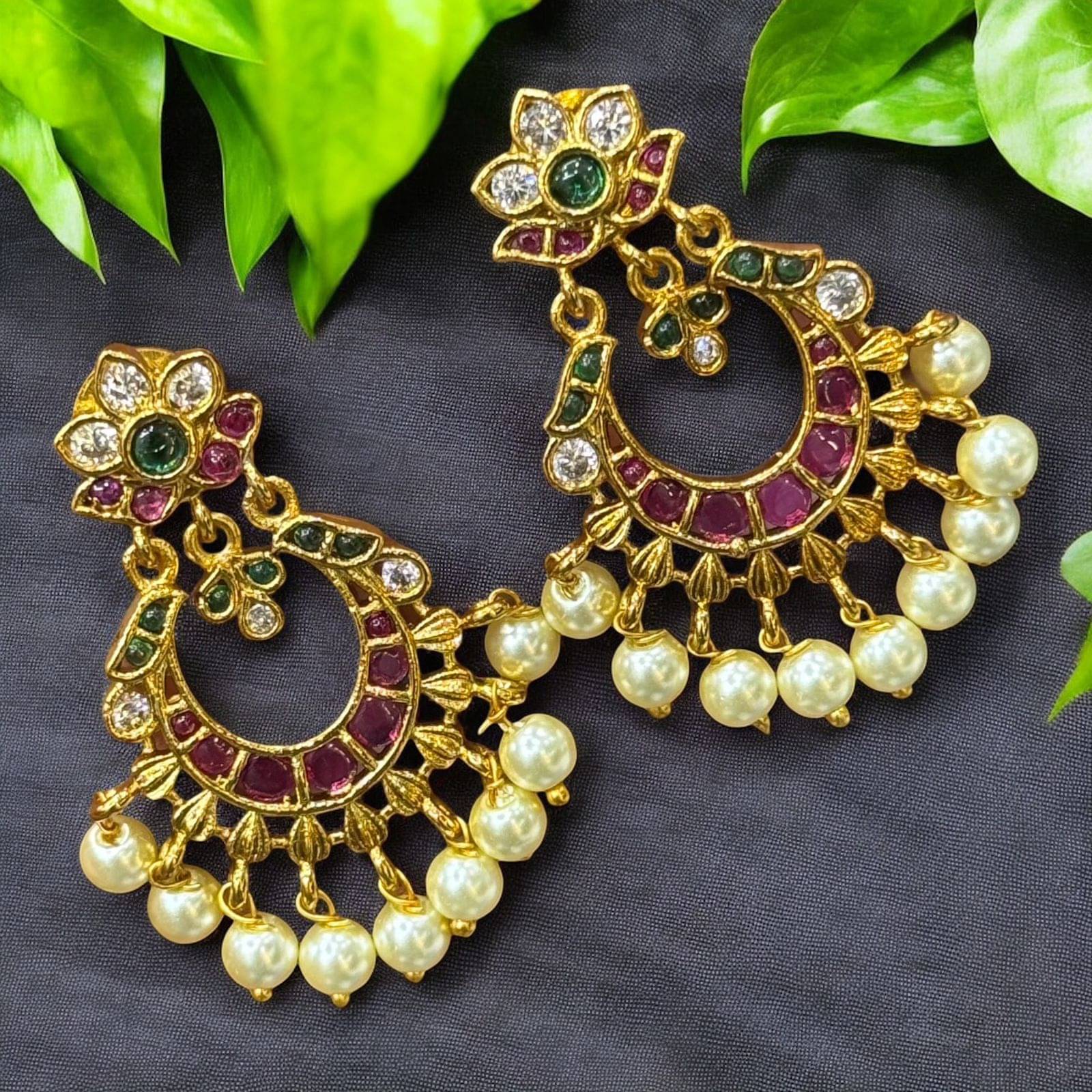     			charming luxe jewels Multi Color Bali Earrings ( Pack of 1 )