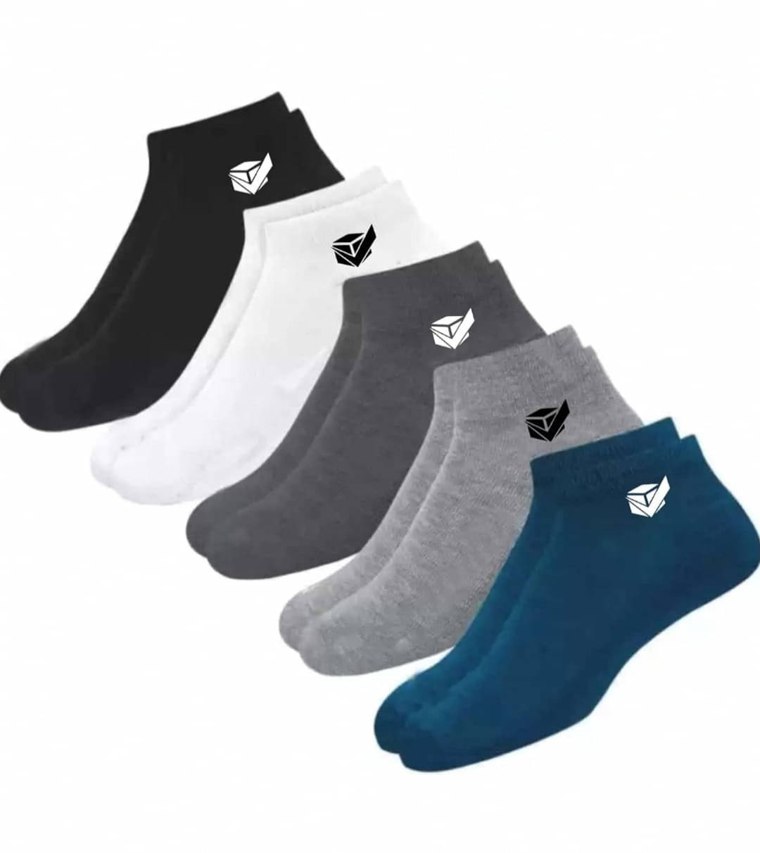     			finzer Pack of 5 Men's Cotton Ankle Length Socks ( Multicolor )