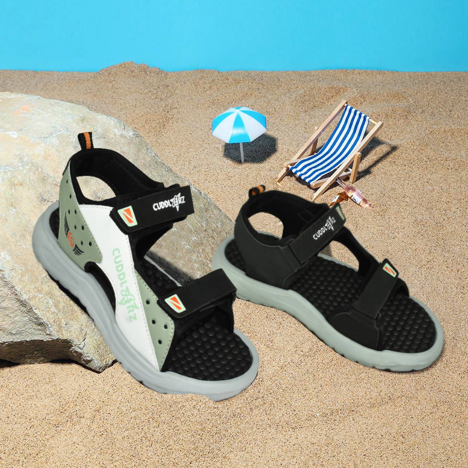     			AJANTA Kids Sandal | Stylish Outdoor Sandals for Boys |Lightweight and Comfortable |Velcro Adjustable | Lightweight Anti-Skid Sole, Open-Toe