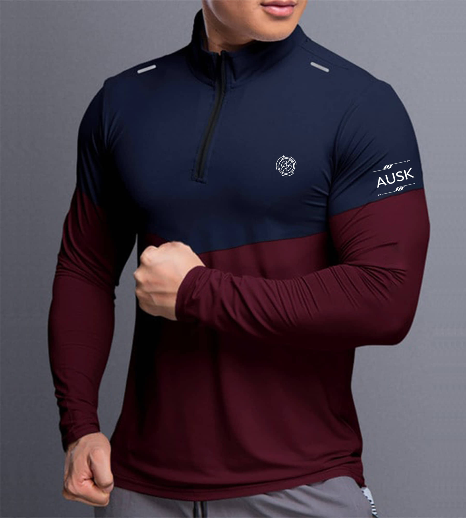 AUSK Teal Blue Polyester Regular Fit Men's Sports T-Shirt ( Pack of 1 )