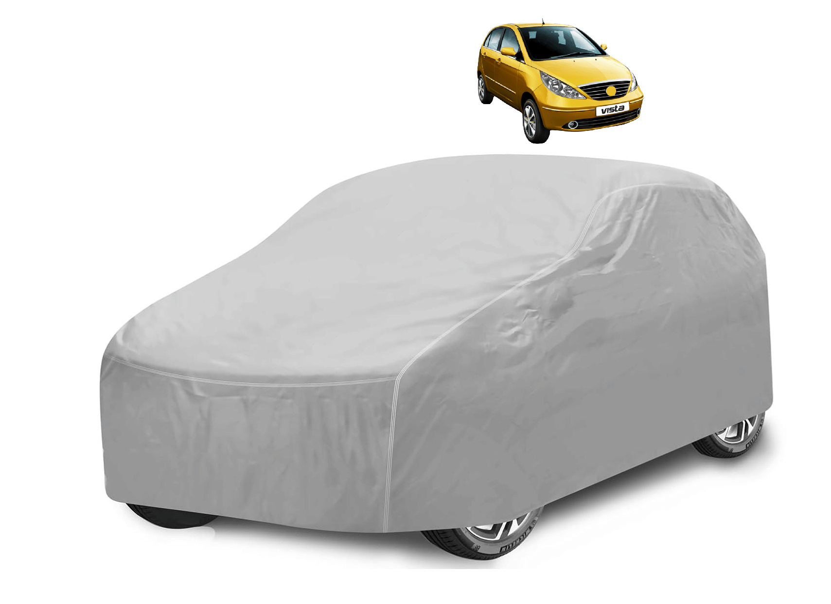 Auto Hub Car Body Cover for Tata All Car Models With Mirror Pocket ( Pack of 1 ) , Silver     			Auto Hub Car Body Cover for Tata All Car Models With Mirror Pocket ( Pack of 1 ) , Silver