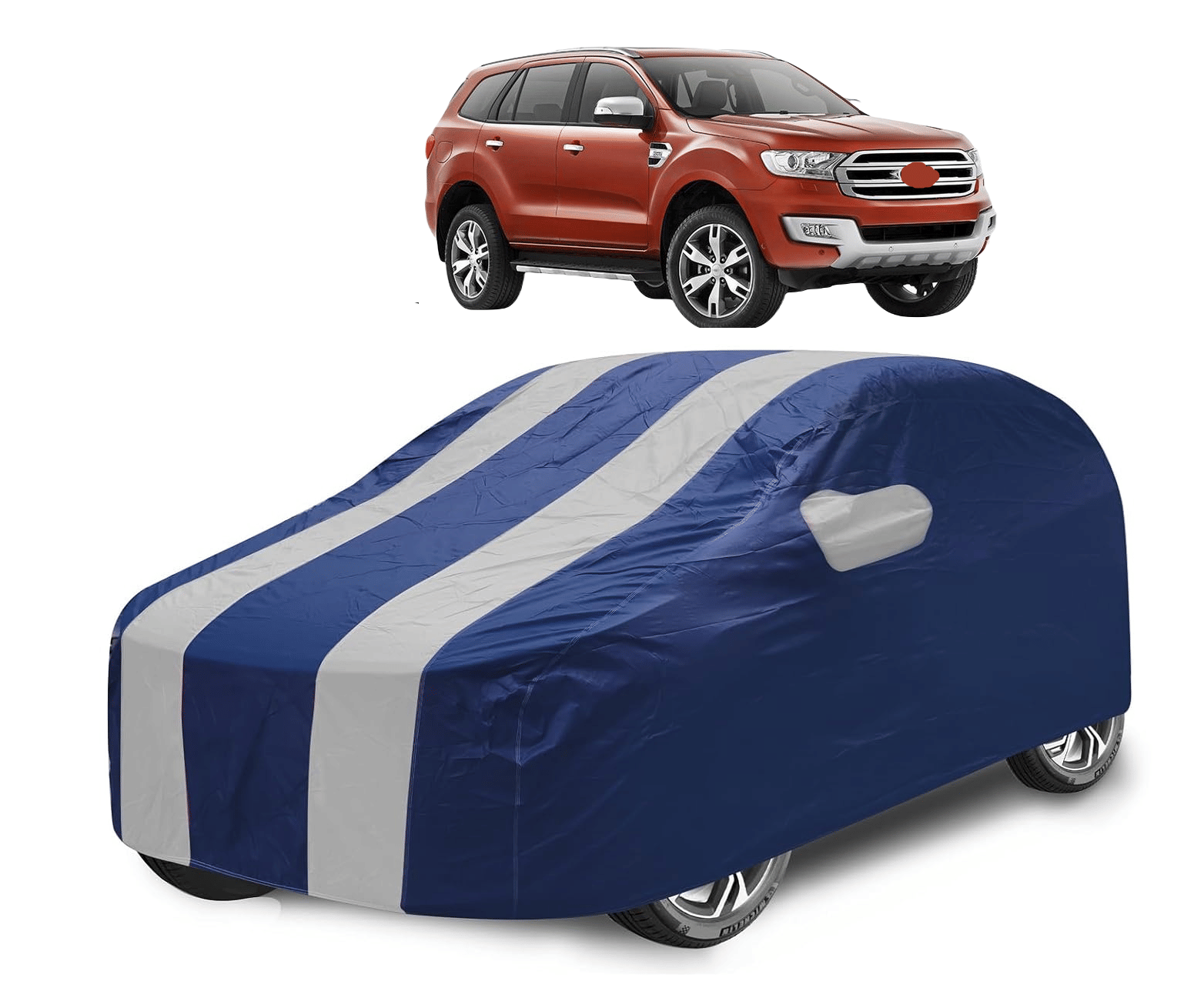 Auto Hub Car Body Cover for Ford All Car Models With Mirror Pocket ( Pack of 1 ) , Silver Auto Hub Car Body Cover for Ford All Car Models With Mirror Pocket ( Pack of 1 ) , Silver