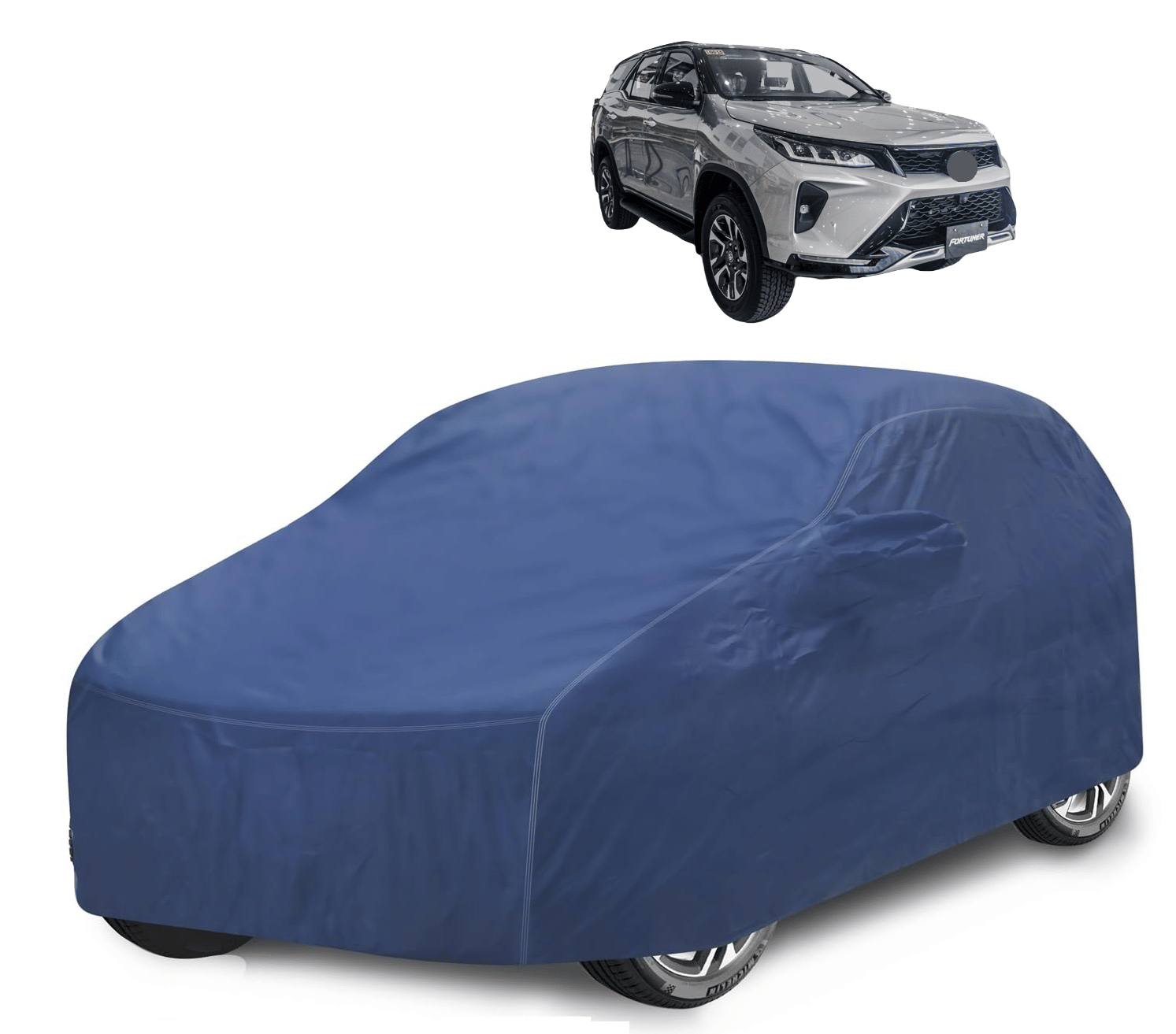 Auto Hub Car Body Cover for Toyota All Car Models With Mirror Pocket ( Pack of 1 ) , Blue Auto Hub Car Body Cover for Toyota All Car Models With Mirror Pocket ( Pack of 1 ) , Blue