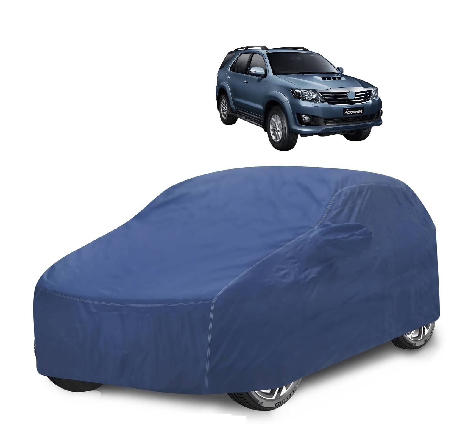 Auto Hub Car Body Cover for Toyota All Car Models With Mirror Pocket ( Pack of 1 ) , Blue Auto Hub Car Body Cover for Toyota All Car Models With Mirror Pocket ( Pack of 1 ) , Blue