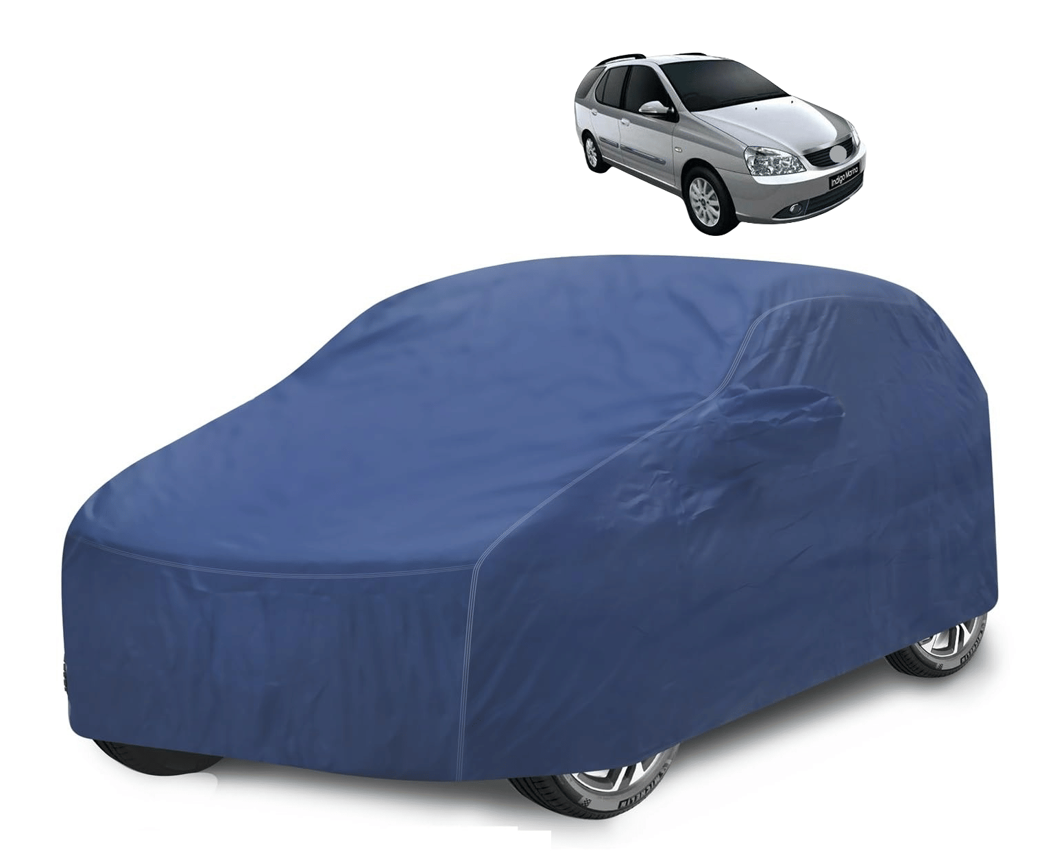 Auto Hub Car Body Cover for Tata All Car Models With Mirror Pocket ( Pack of 1 ) , Blue     			Auto Hub Car Body Cover for Tata All Car Models With Mirror Pocket ( Pack of 1 ) , Blue