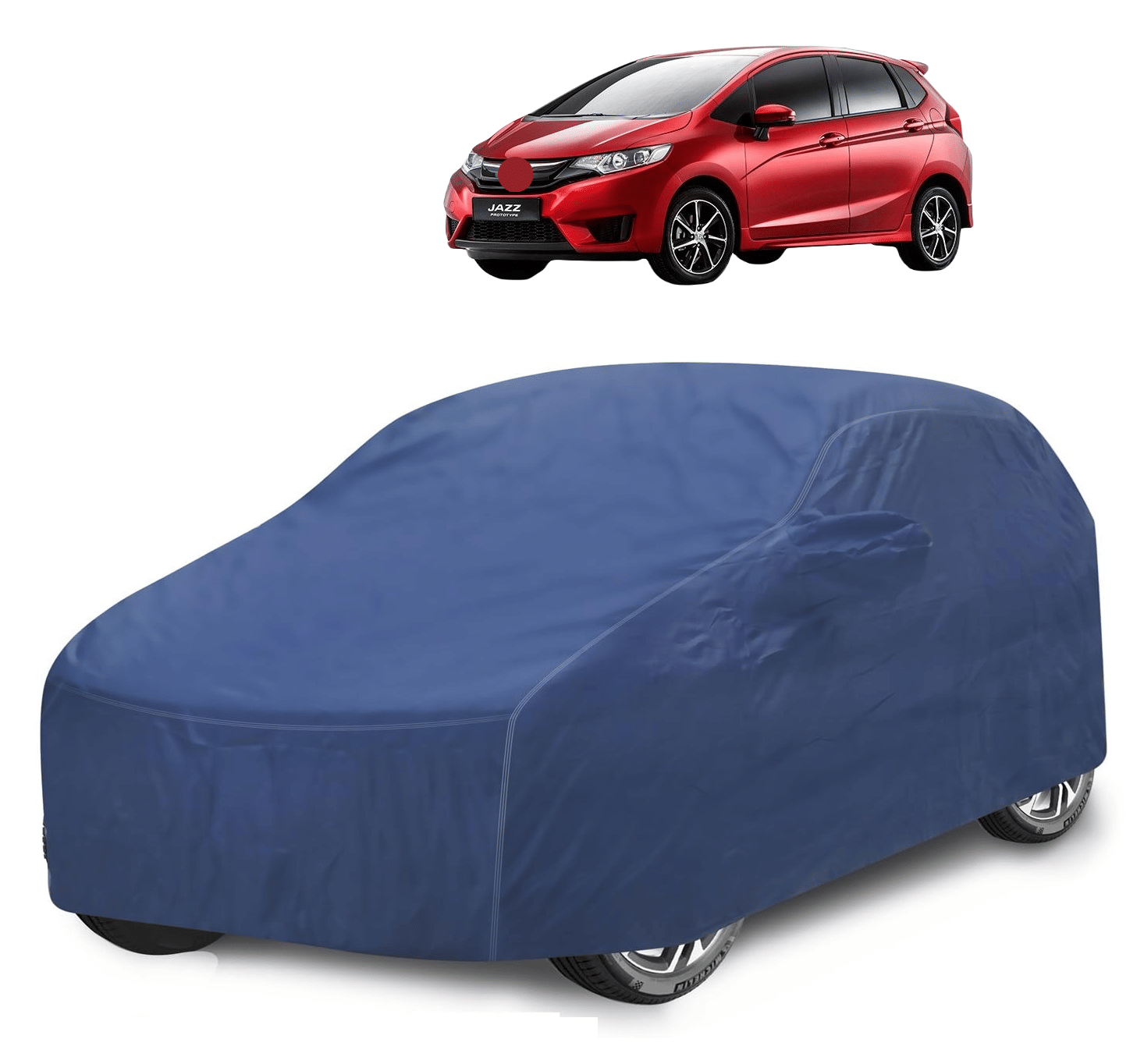     			Auto Hub Car Body Cover for Honda All Car Models With Mirror Pocket ( Pack of 1 ) , Blue