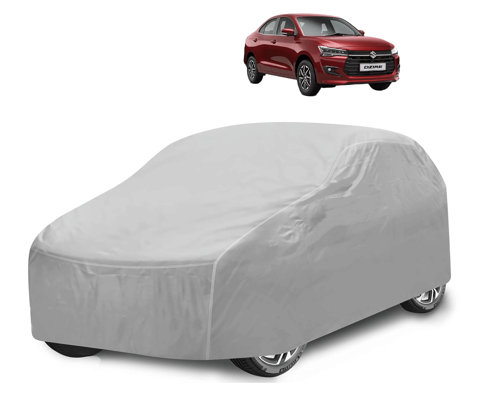 Auto Hub Car Body Cover for Maruti Suzuki All Car Models With Mirror Pocket ( Pack of 1 ) , Silver Auto Hub Car Body Cover for Maruti Suzuki All Car Models With Mirror Pocket ( Pack of 1 ) , Silver