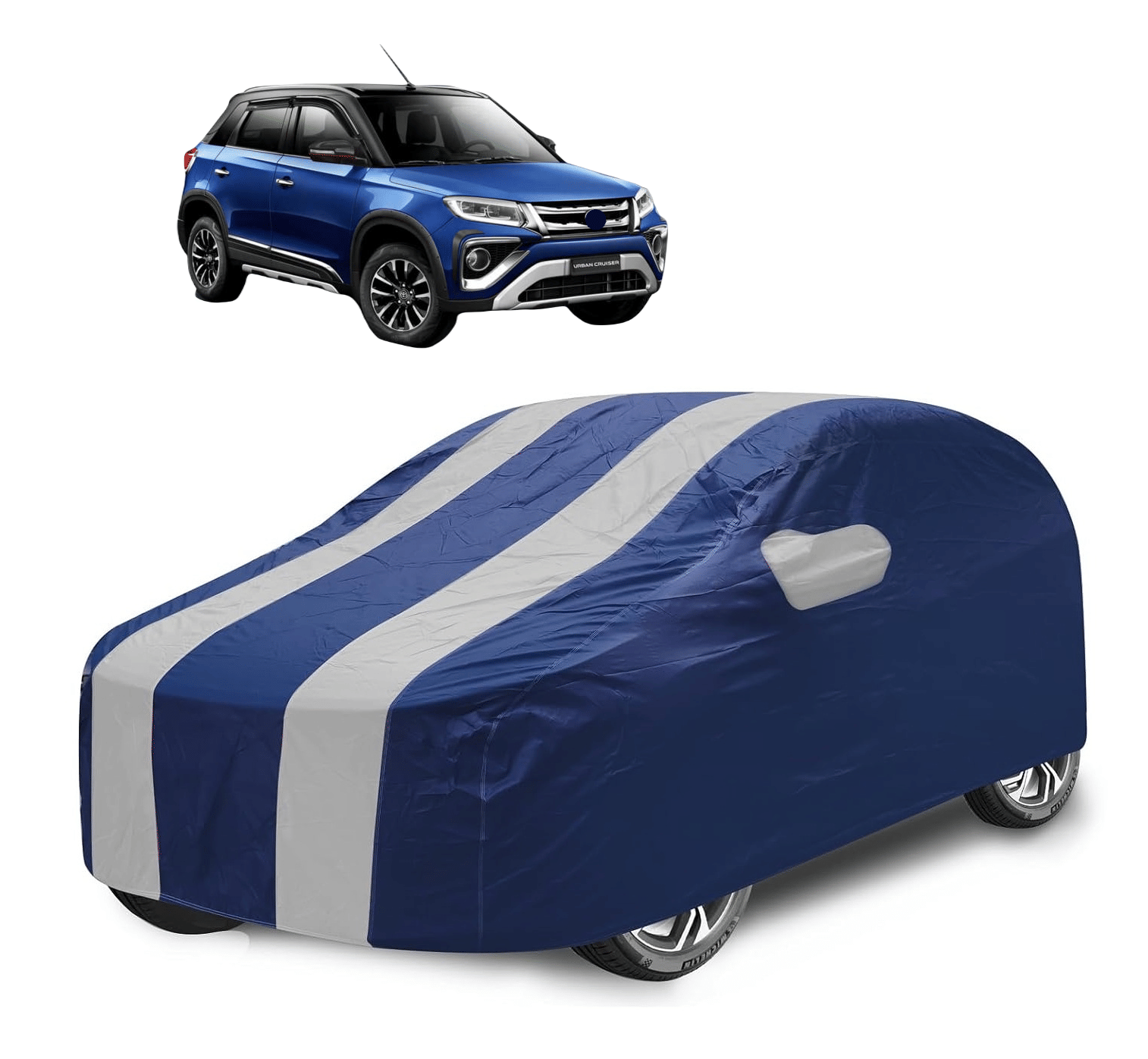 Auto Hub Car Body Cover for Toyota All Car Models With Mirror Pocket ( Pack of 1 ) , Silver Auto Hub Car Body Cover for Toyota All Car Models With Mirror Pocket ( Pack of 1 ) , Silver