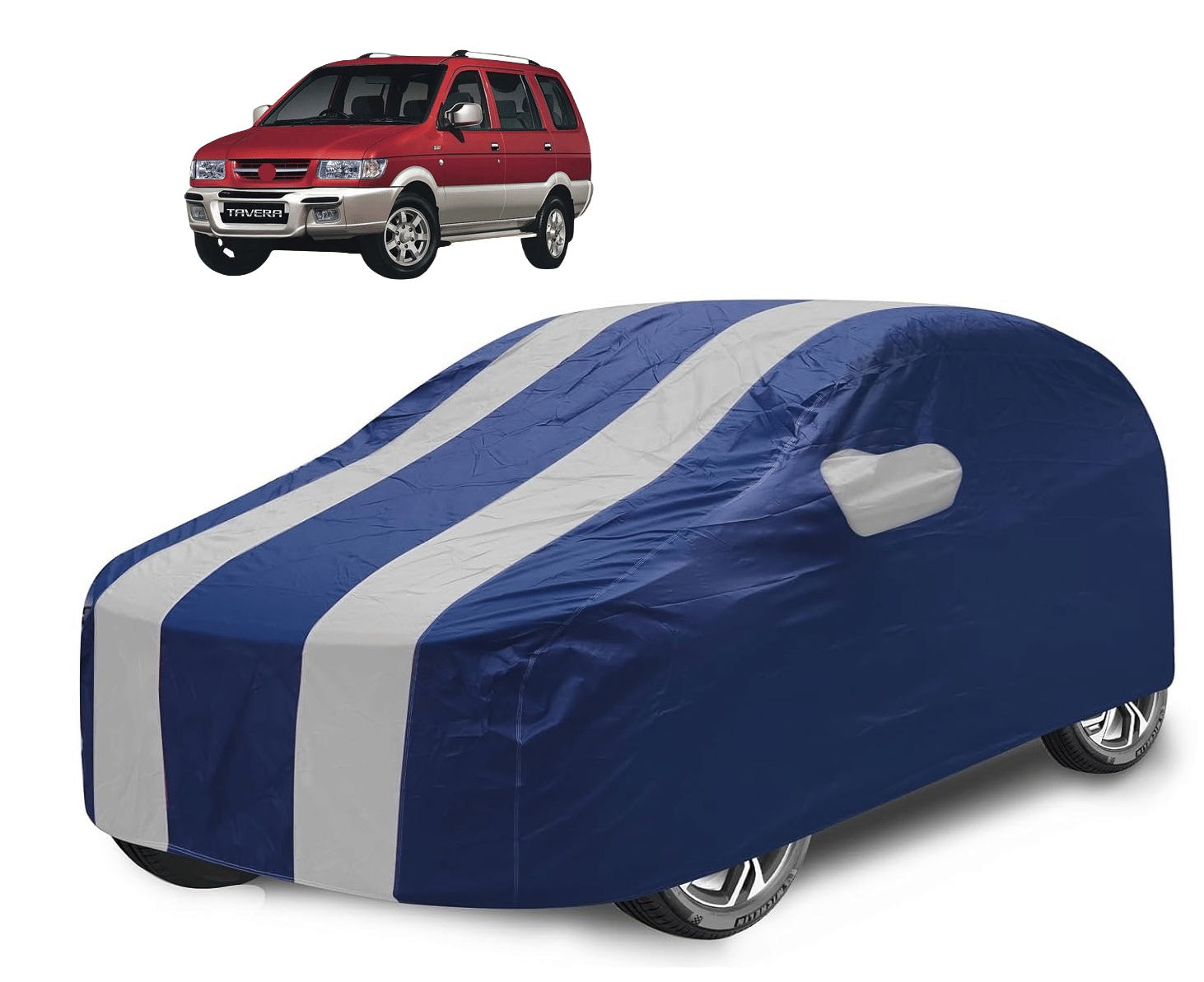     			Auto Hub Car Body Cover for Chevrolet All Car Models With Mirror Pocket ( Pack of 1 ) , Silver