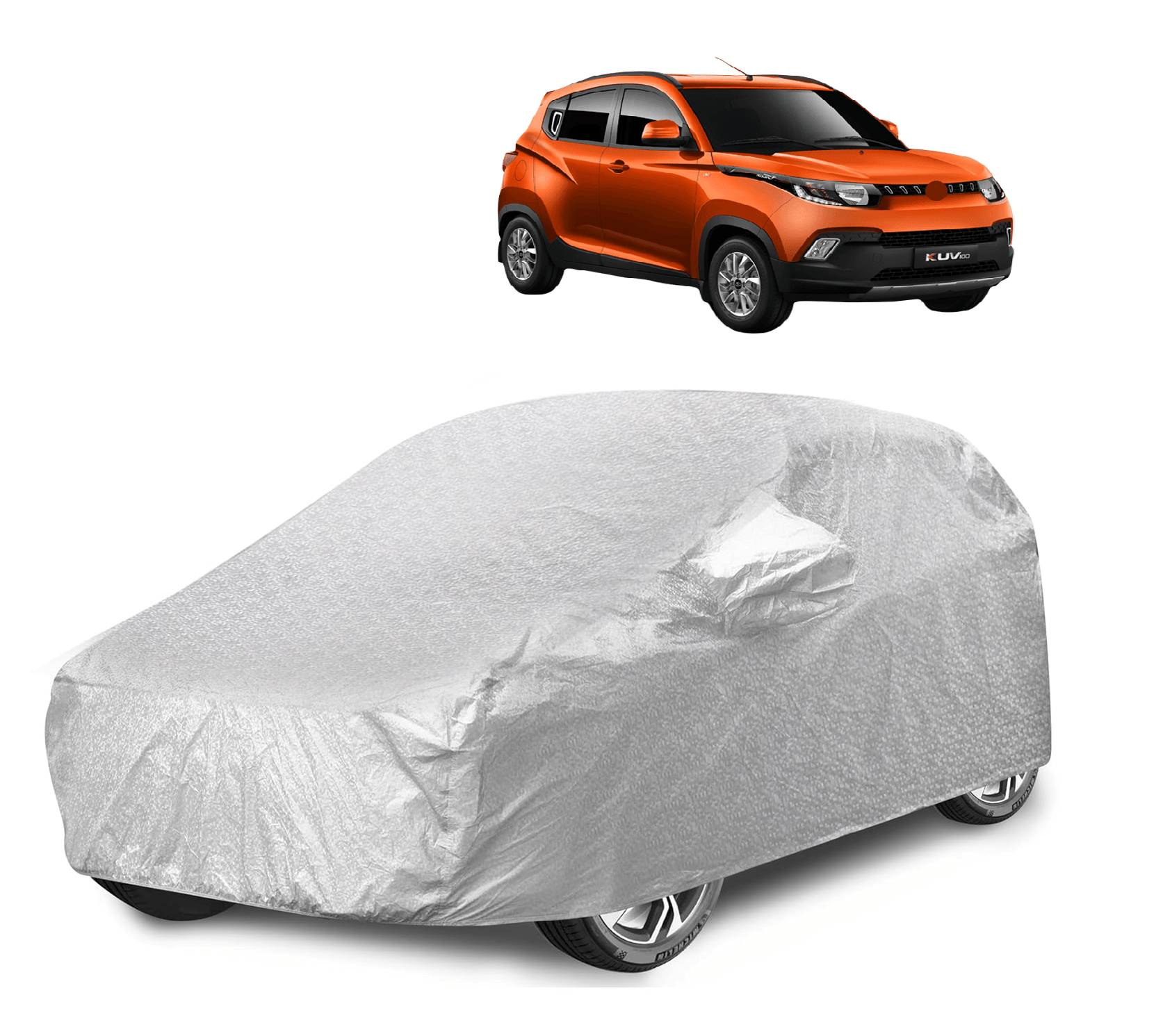 Auto Hub Car Body Cover for Mahindra All Car Models With Mirror Pocket ( Pack of 1 ) , Silver Auto Hub Car Body Cover for Mahindra All Car Models With Mirror Pocket ( Pack of 1 ) , Silver