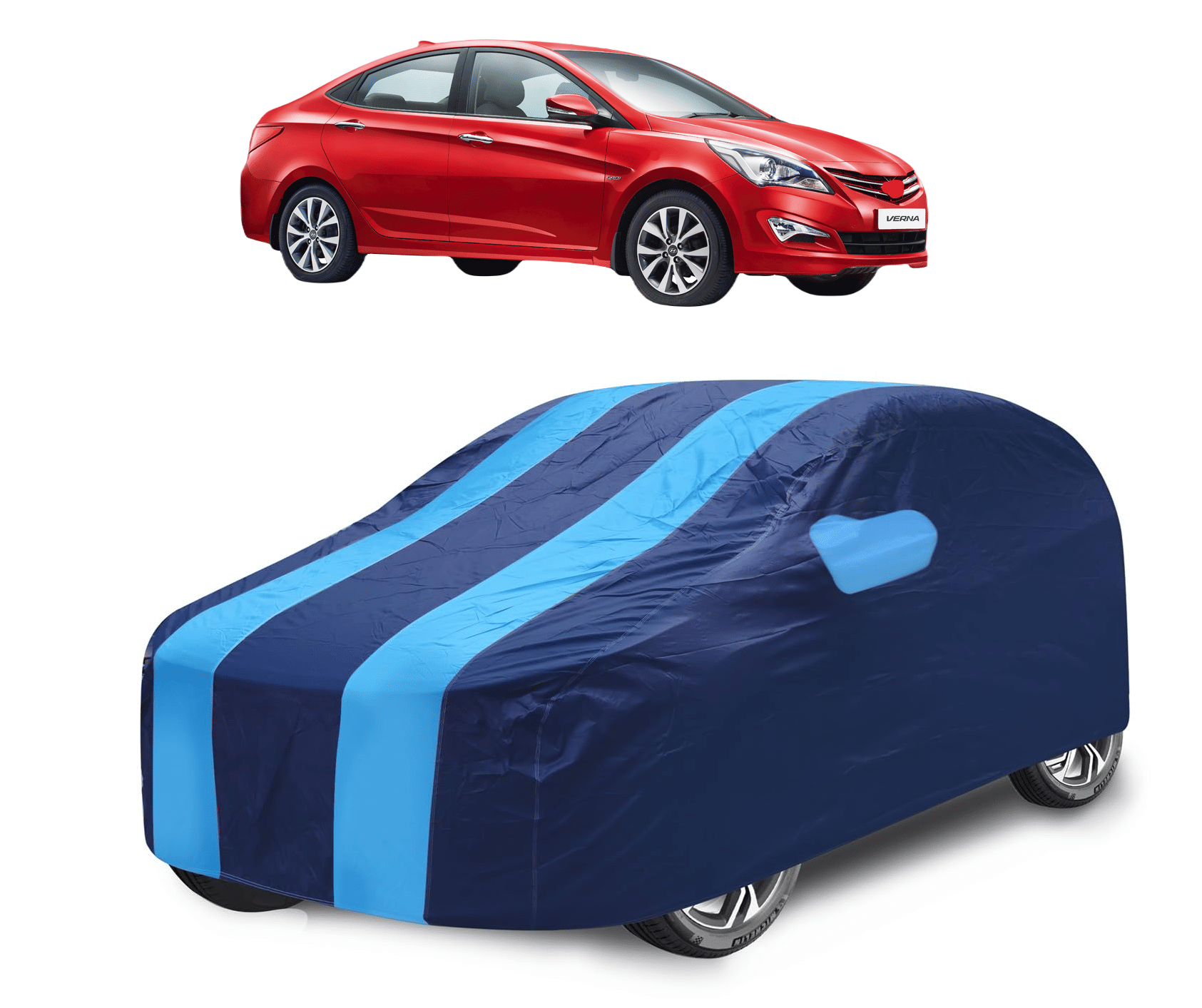 Auto Hub Car Body Cover for Hyundai All Car Models With Mirror Pocket ( Pack of 1 ) , Blue Auto Hub Car Body Cover for Hyundai All Car Models With Mirror Pocket ( Pack of 1 ) , Blue