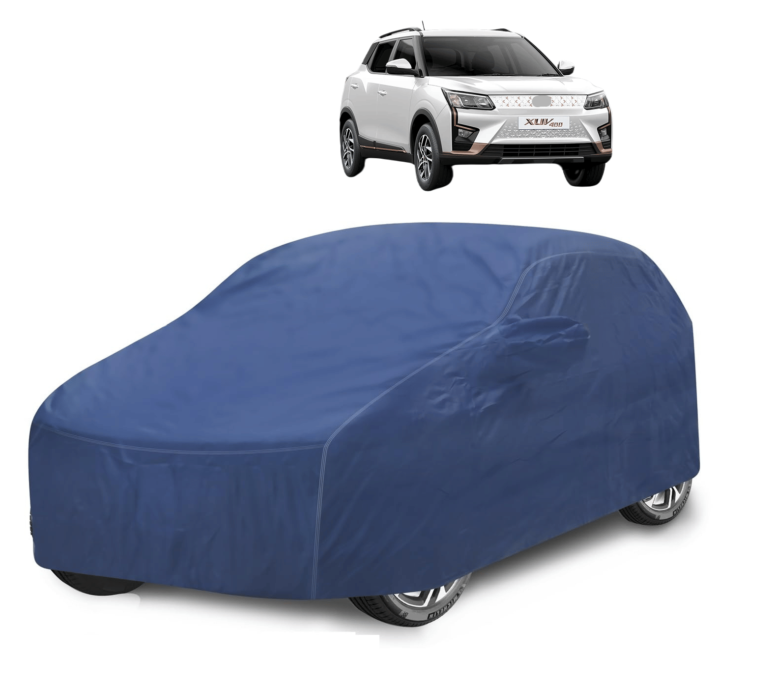 Auto Hub Car Body Cover for Mahindra All Car Models With Mirror Pocket ( Pack of 1 ) , Blue Auto Hub Car Body Cover for Mahindra All Car Models With Mirror Pocket ( Pack of 1 ) , Blue