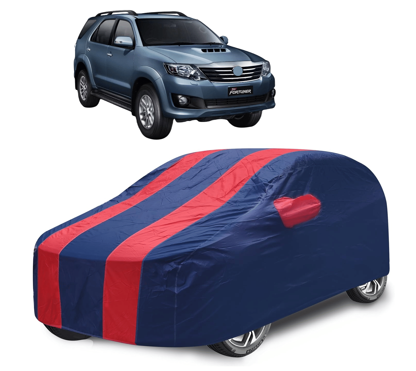     			Auto Hub Car Body Cover for Toyota All Car Models With Mirror Pocket ( Pack of 1 ) , Red