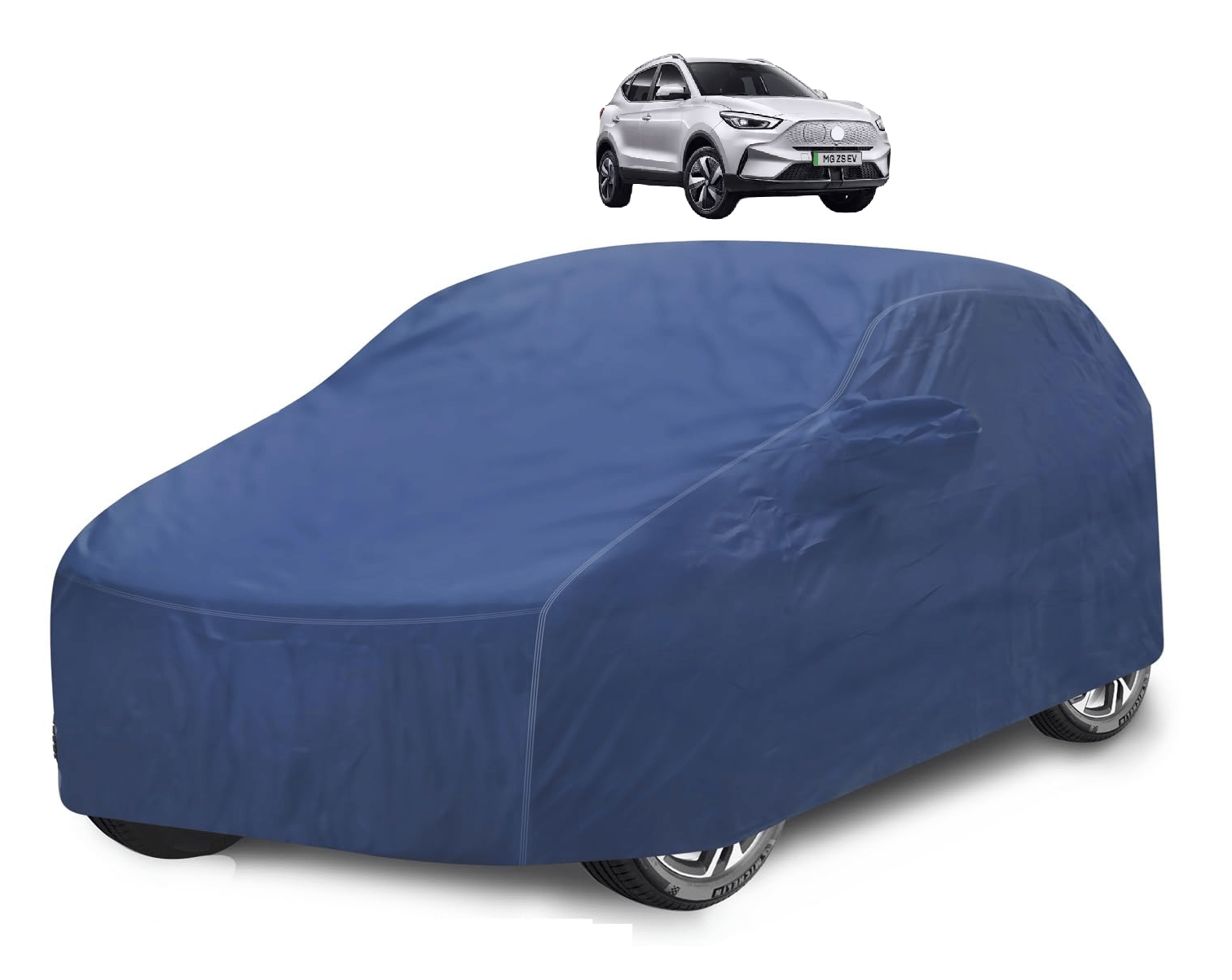     			Auto Hub Car Body Cover for Premier All Car Models With Mirror Pocket ( Pack of 1 ) , Blue