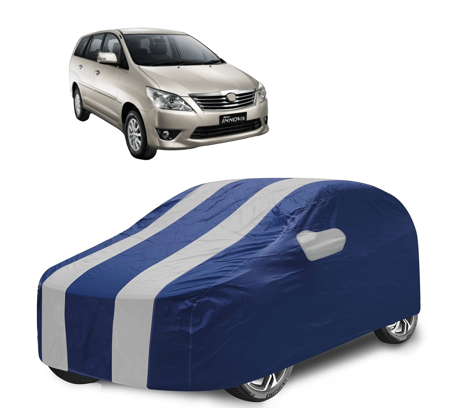 Auto Hub Car Body Cover for Toyota All Car Models With Mirror Pocket ( Pack of 1 ) , Silver Auto Hub Car Body Cover for Toyota All Car Models With Mirror Pocket ( Pack of 1 ) , Silver