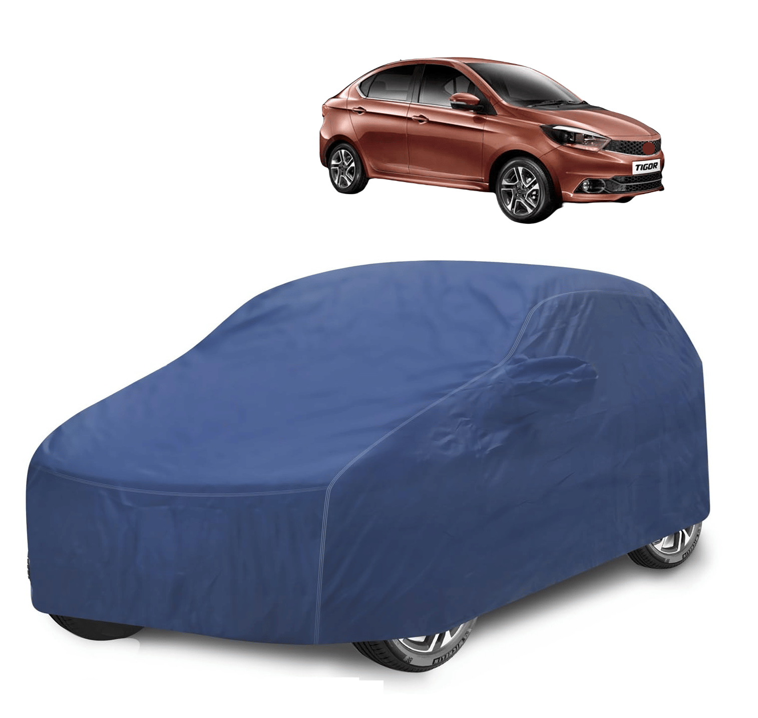     			Auto Hub Car Body Cover for Tata All Car Models With Mirror Pocket ( Pack of 1 ) , Blue