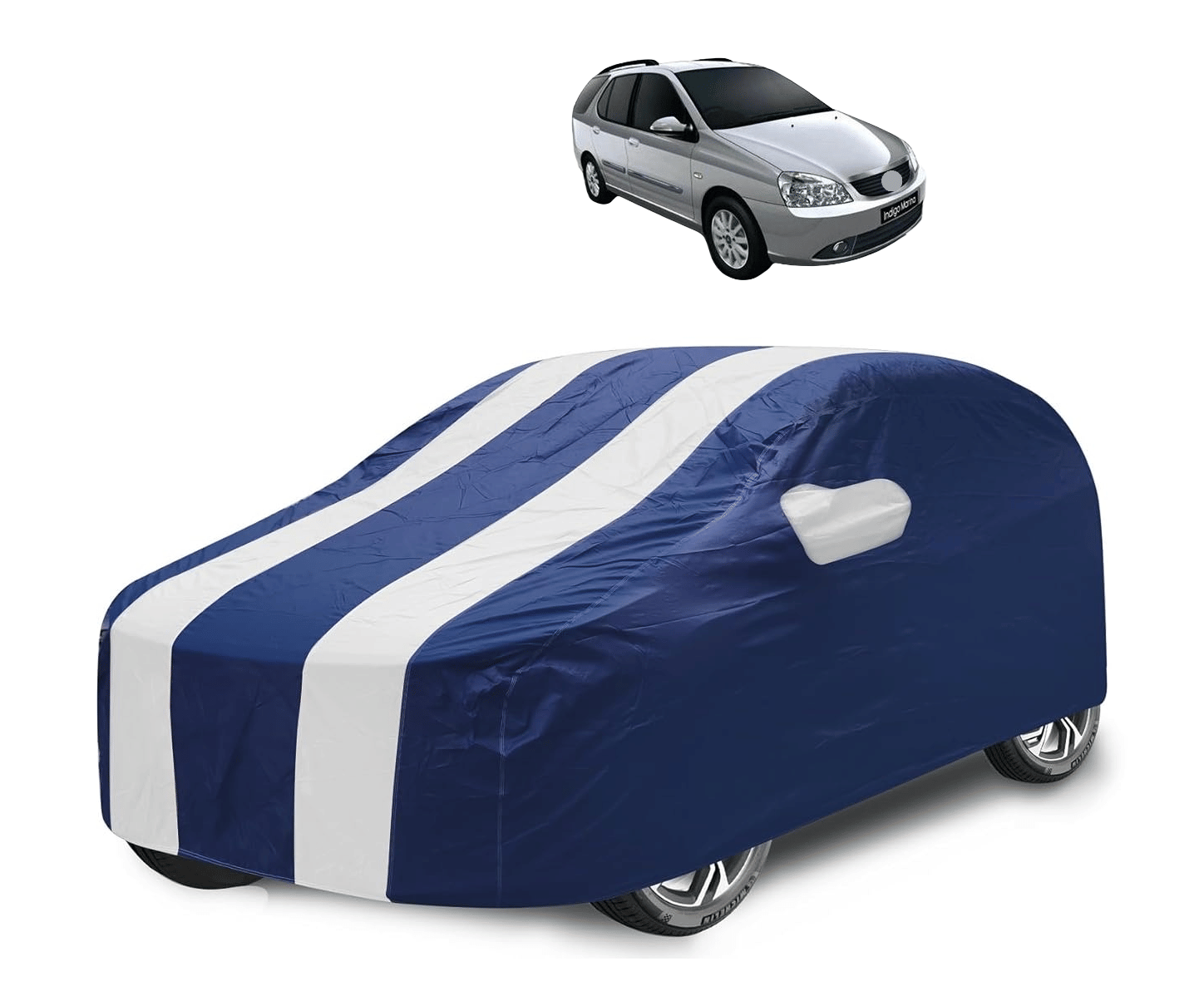     			Auto Hub Car Body Cover for Tata All Car Models With Mirror Pocket ( Pack of 1 ) , White