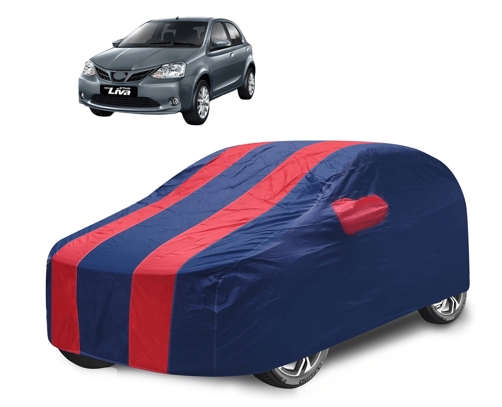     			Auto Hub Car Body Cover for Toyota All Car Models With Mirror Pocket ( Pack of 1 ) , Red