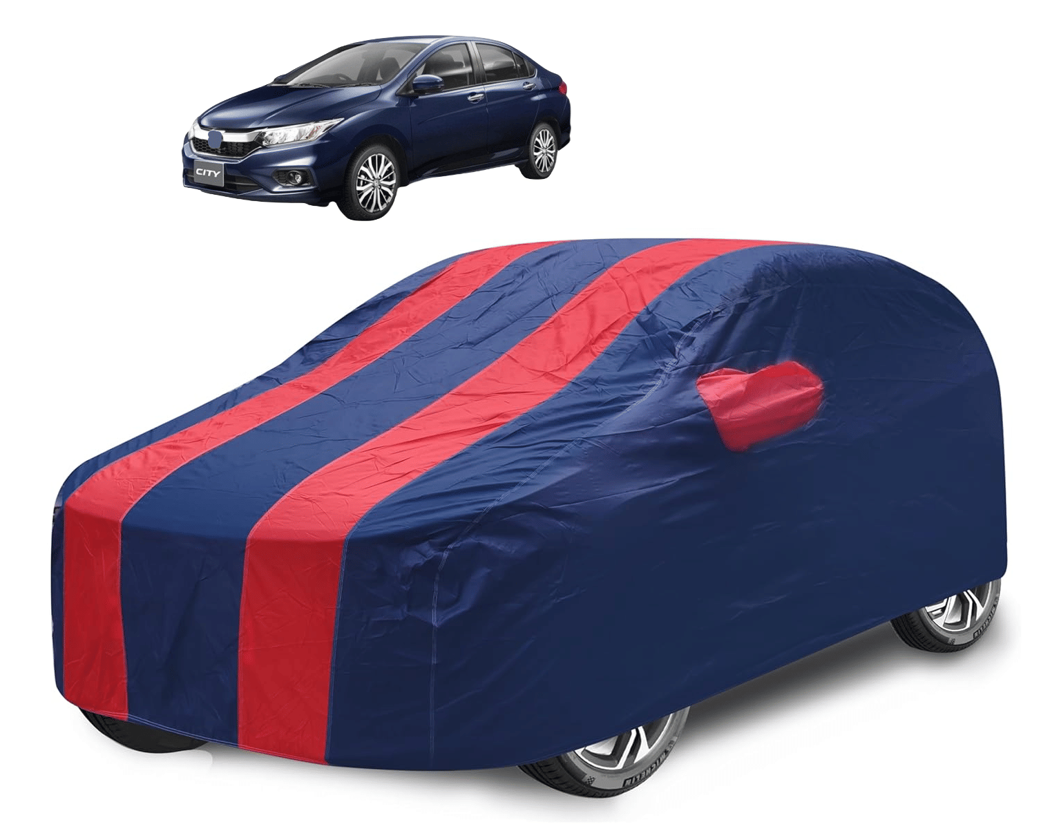 Auto Hub Car Body Cover for Honda All Car Models With Mirror Pocket ( Pack of 1 ) , Red Auto Hub Car Body Cover for Honda All Car Models With Mirror Pocket ( Pack of 1 ) , Red