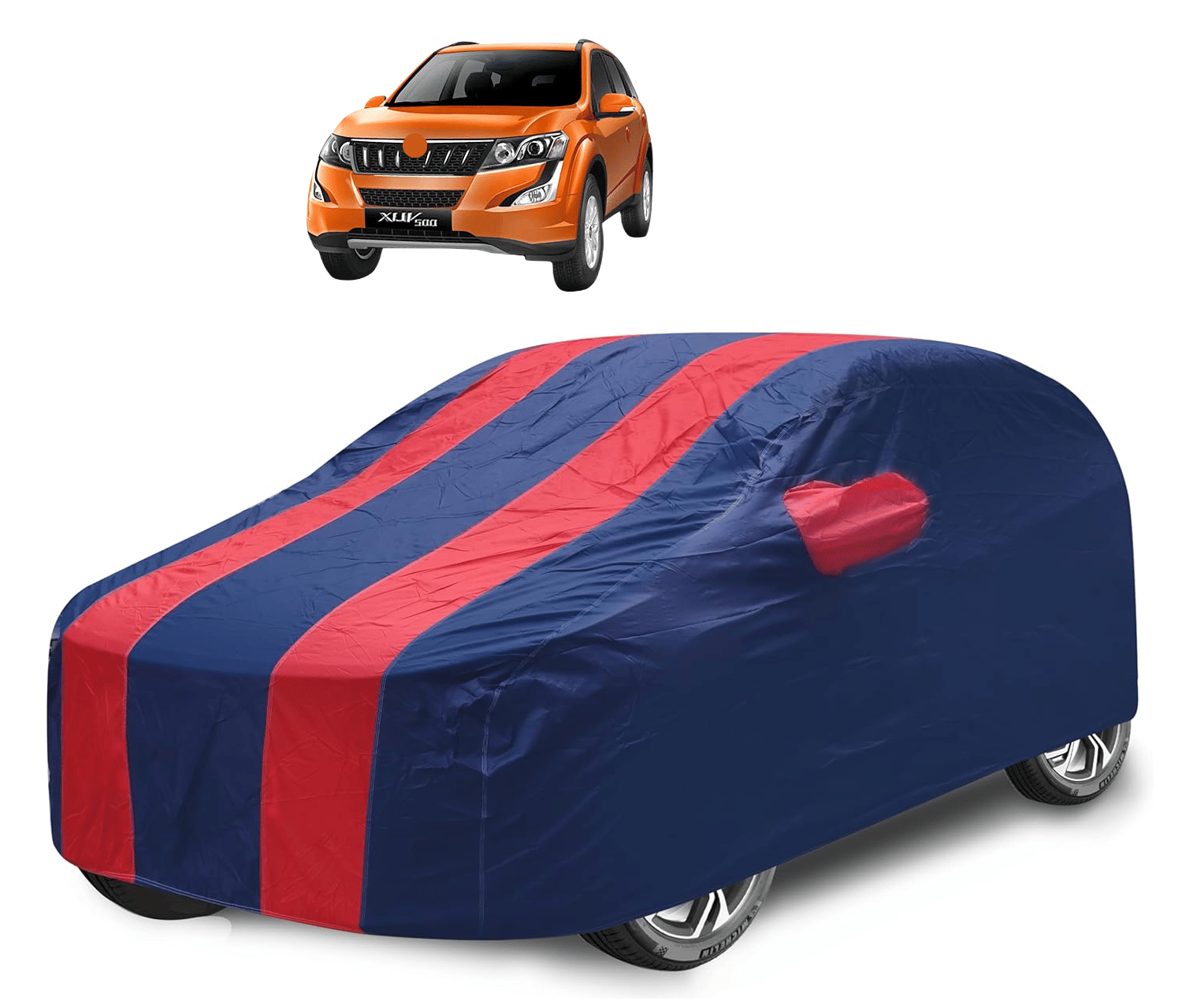     			Auto Hub Car Body Cover for Mahindra All Car Models With Mirror Pocket ( Pack of 1 ) , Red