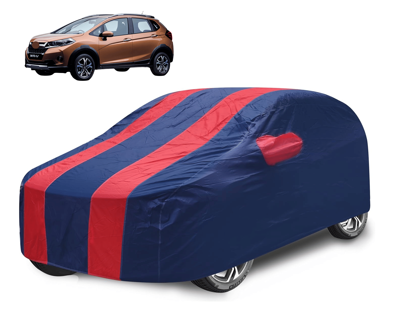     			Auto Hub Car Body Cover for Honda All Car Models With Mirror Pocket ( Pack of 1 ) , Red