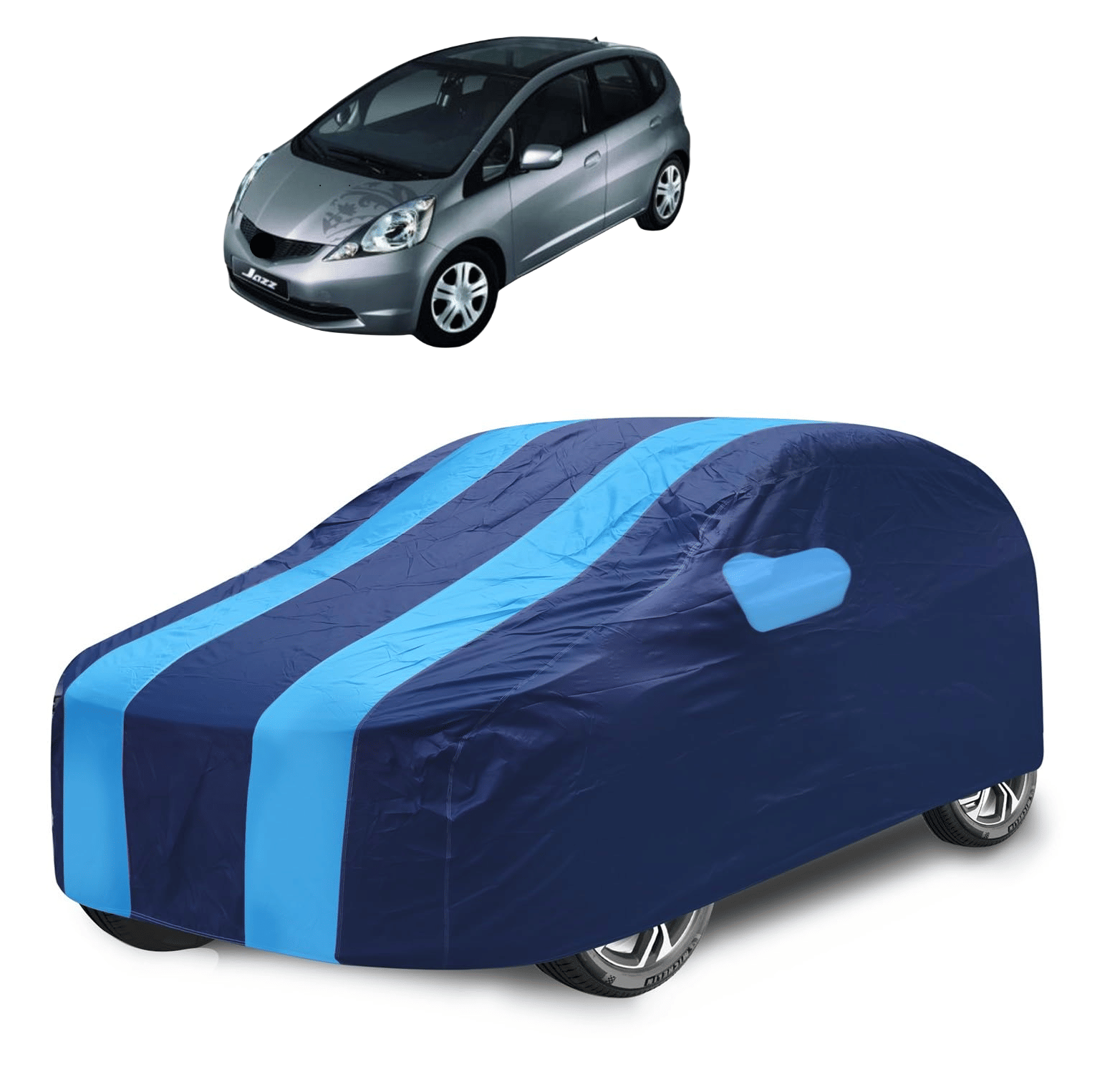     			Auto Hub Car Body Cover for Honda All Car Models With Mirror Pocket ( Pack of 1 ) , Blue