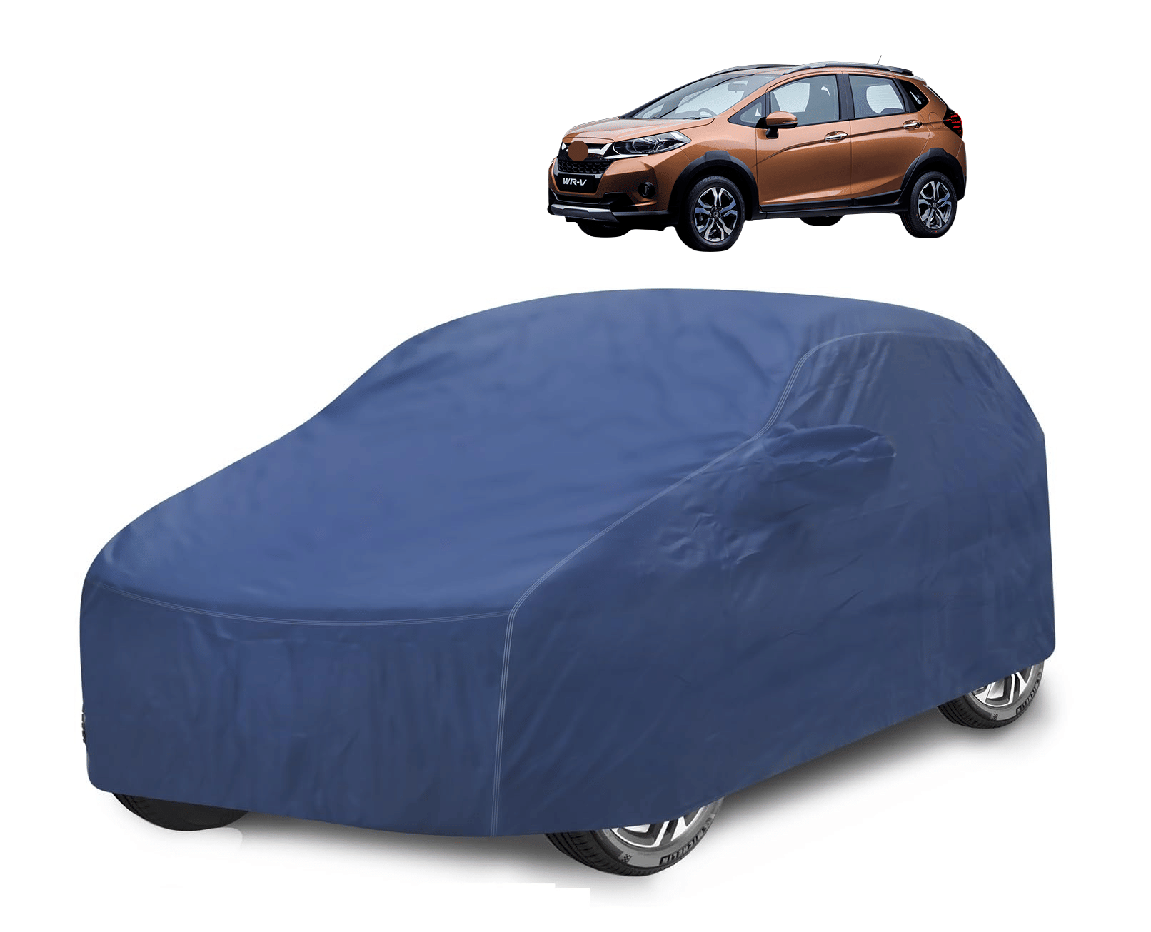     			Auto Hub Car Body Cover for Honda All Car Models With Mirror Pocket ( Pack of 1 ) , Blue