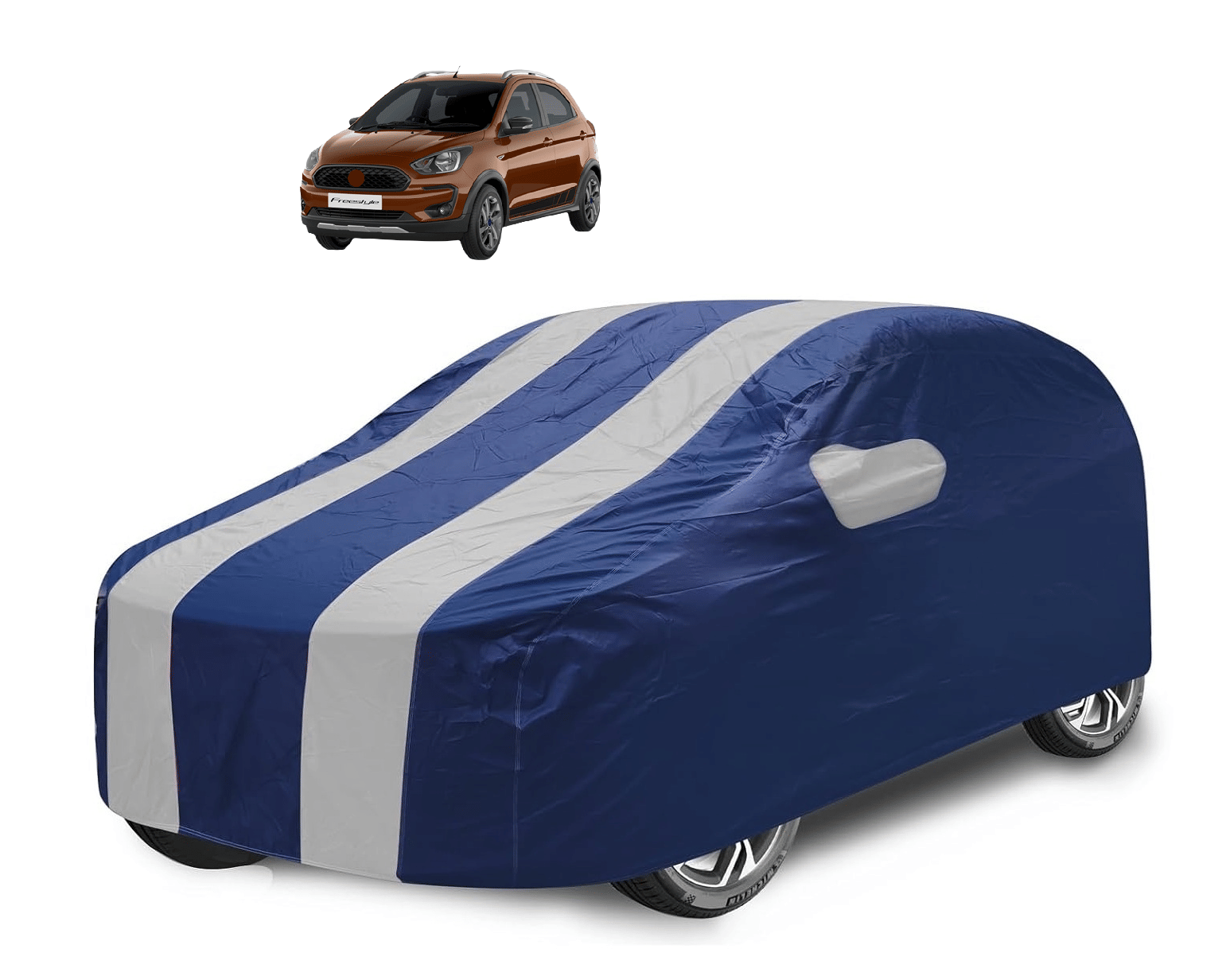 Auto Hub Car Body Cover for Ford All Car Models With Mirror Pocket ( Pack of 1 ) , Silver Auto Hub Car Body Cover for Ford All Car Models With Mirror Pocket ( Pack of 1 ) , Silver