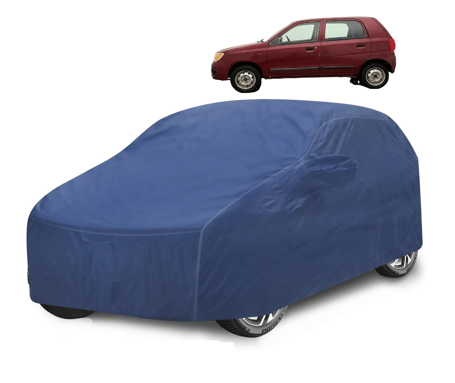     			Auto Hub Car Body Cover for Maruti Suzuki All Car Models With Mirror Pocket ( Pack of 1 ) , Blue