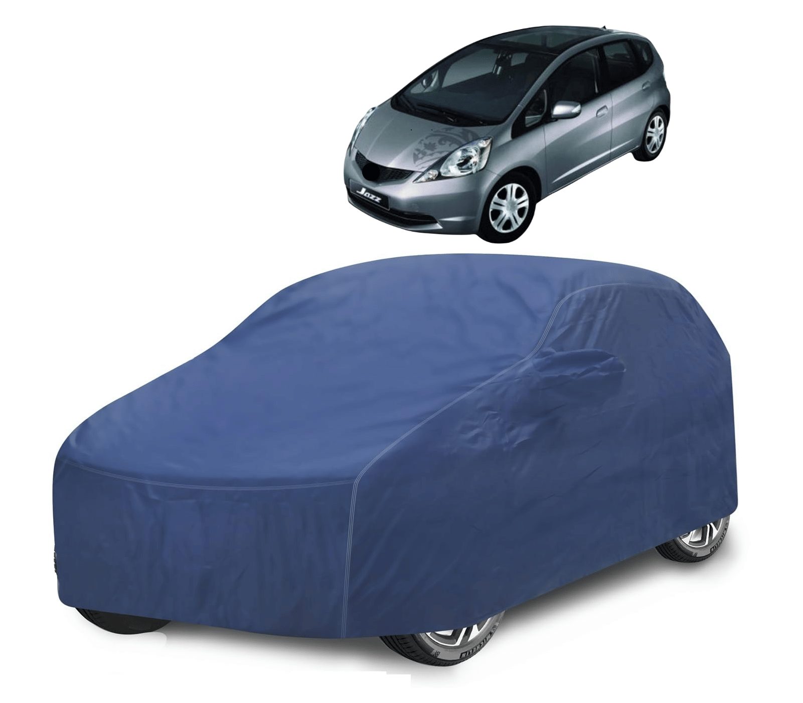     			Auto Hub Car Body Cover for Honda All Car Models With Mirror Pocket ( Pack of 1 ) , Blue