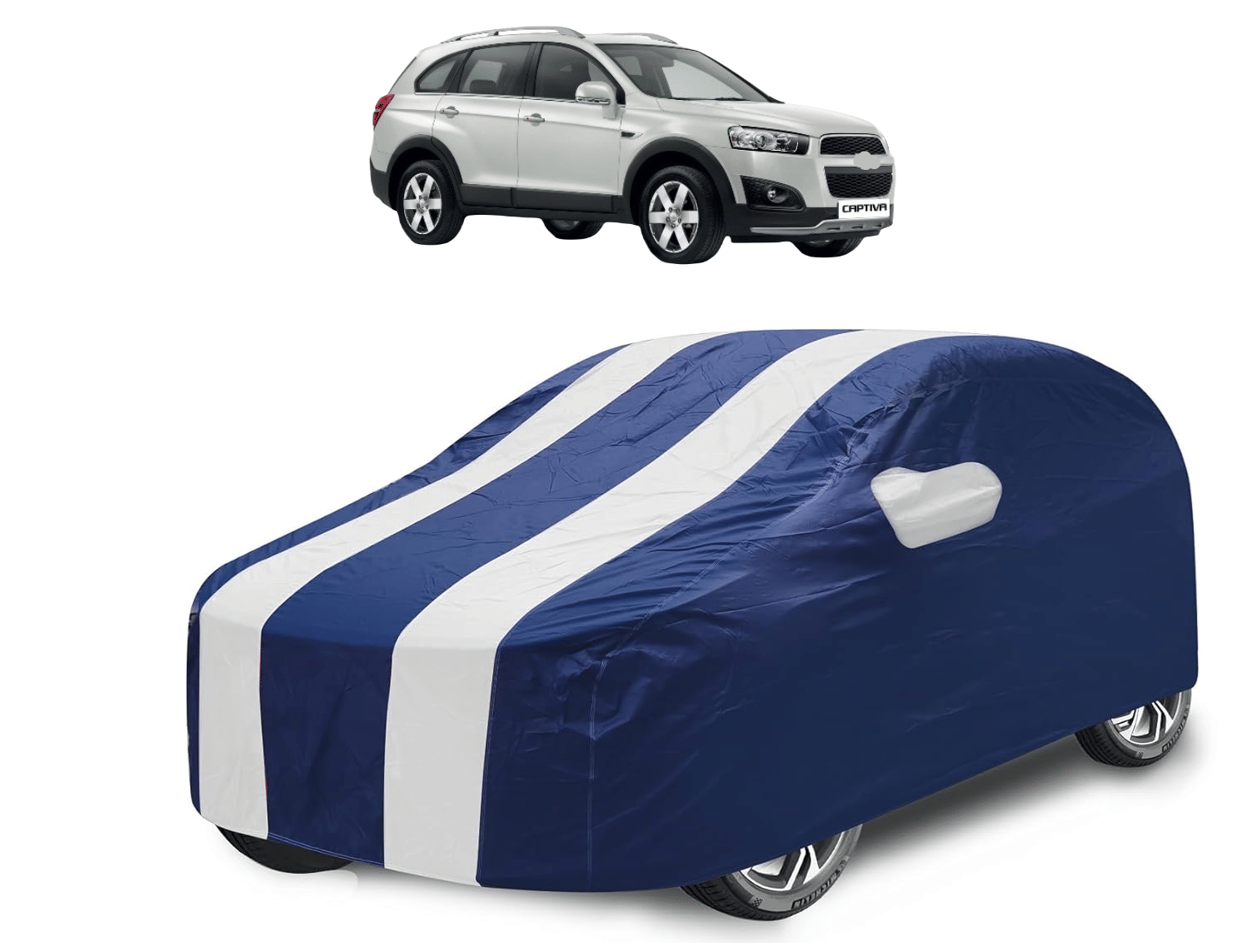 Auto Hub Car Body Cover for Chevrolet All Car Models With Mirror Pocket ( Pack of 1 ) , White Auto Hub Car Body Cover for Chevrolet All Car Models With Mirror Pocket ( Pack of 1 ) , White