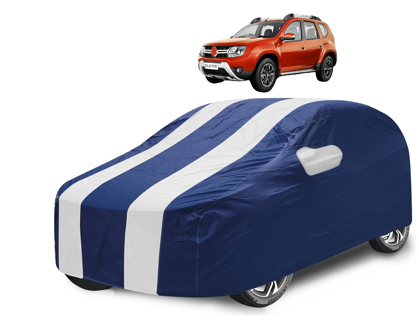 Auto Hub Car Body Cover for Renault All Car Models With Mirror Pocket ( Pack of 1 ) , White Auto Hub Car Body Cover for Renault All Car Models With Mirror Pocket ( Pack of 1 ) , White