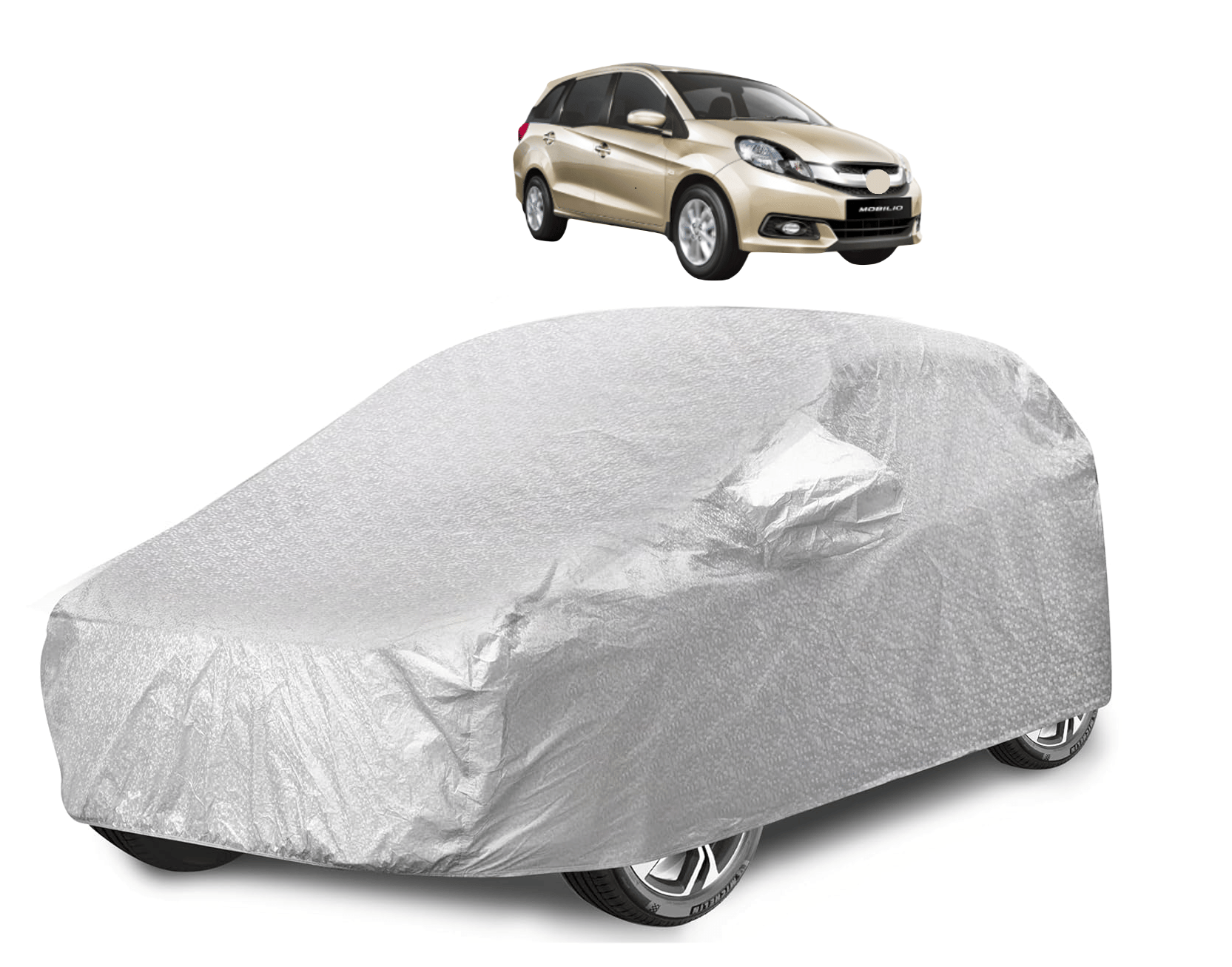 Auto Hub Car Body Cover for Honda All Car Models With Mirror Pocket ( Pack of 1 ) , Silver Auto Hub Car Body Cover for Honda All Car Models With Mirror Pocket ( Pack of 1 ) , Silver