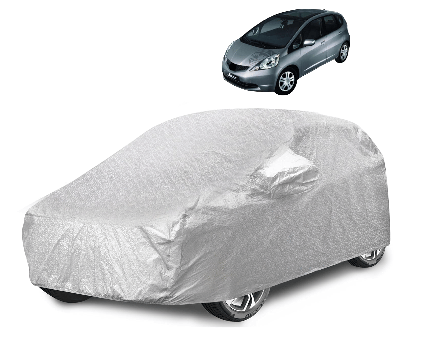    			Auto Hub Car Body Cover for Honda All Car Models With Mirror Pocket ( Pack of 1 ) , Silver