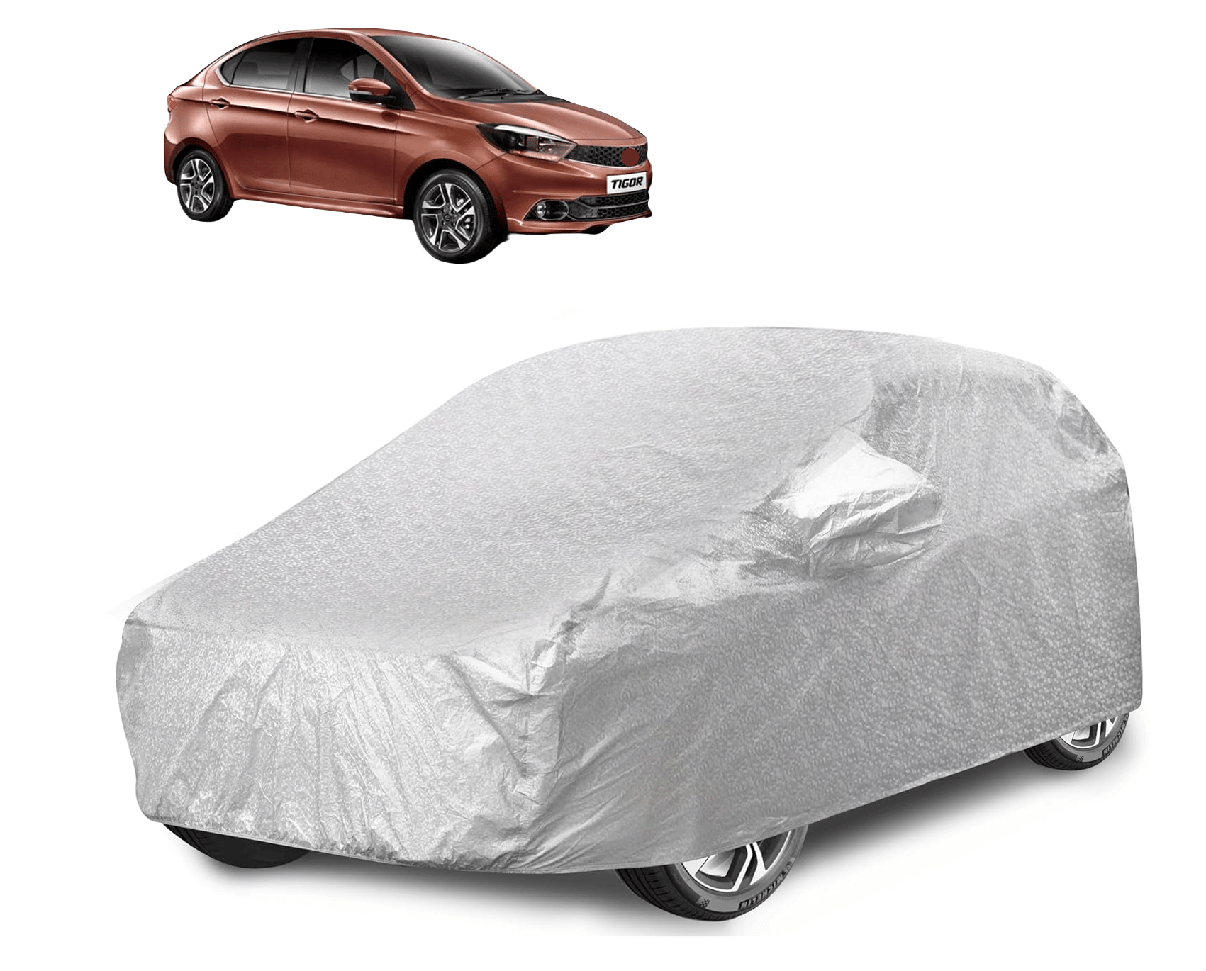 Auto Hub Car Body Cover for Tata All Car Models With Mirror Pocket ( Pack of 1 ) , Silver Auto Hub Car Body Cover for Tata All Car Models With Mirror Pocket ( Pack of 1 ) , Silver