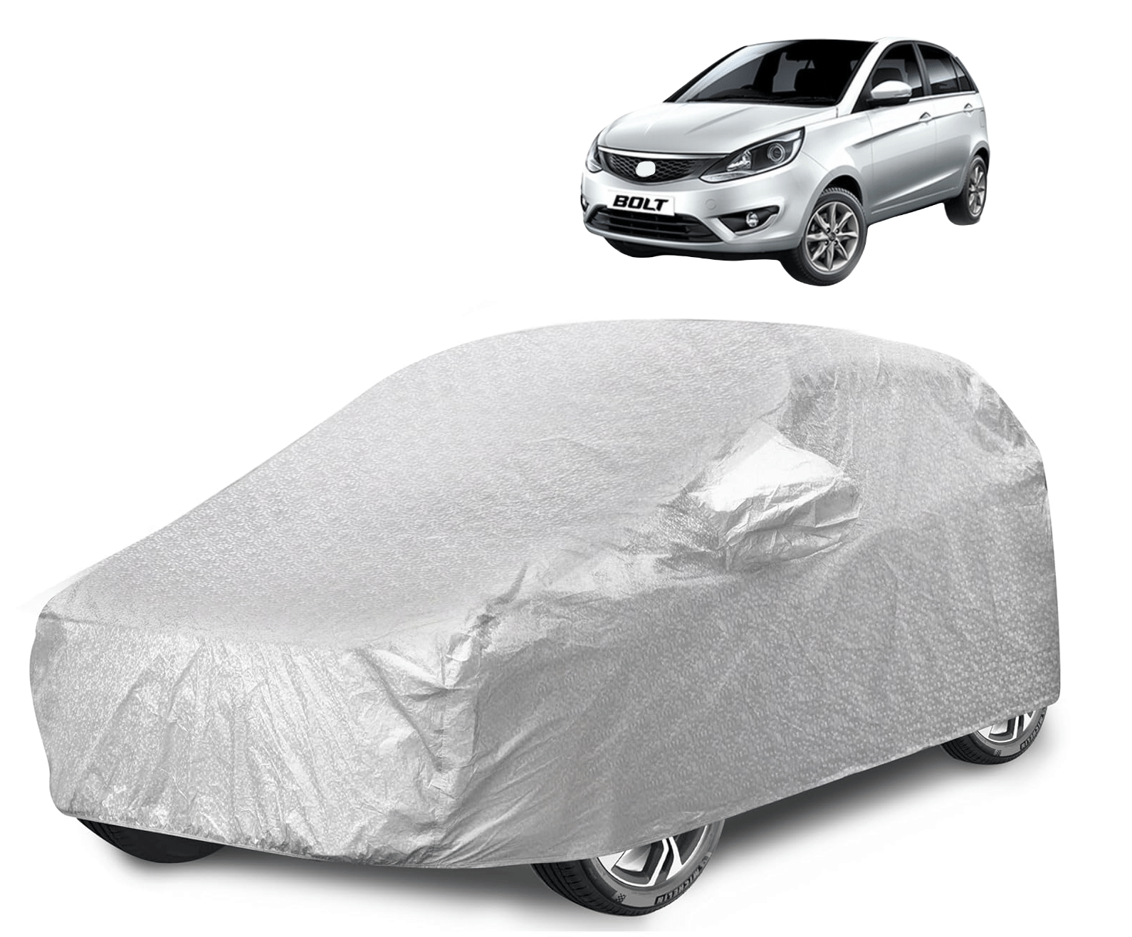 Auto Hub Car Body Cover for Tata All Car Models With Mirror Pocket ( Pack of 1 ) , Silver Auto Hub Car Body Cover for Tata All Car Models With Mirror Pocket ( Pack of 1 ) , Silver