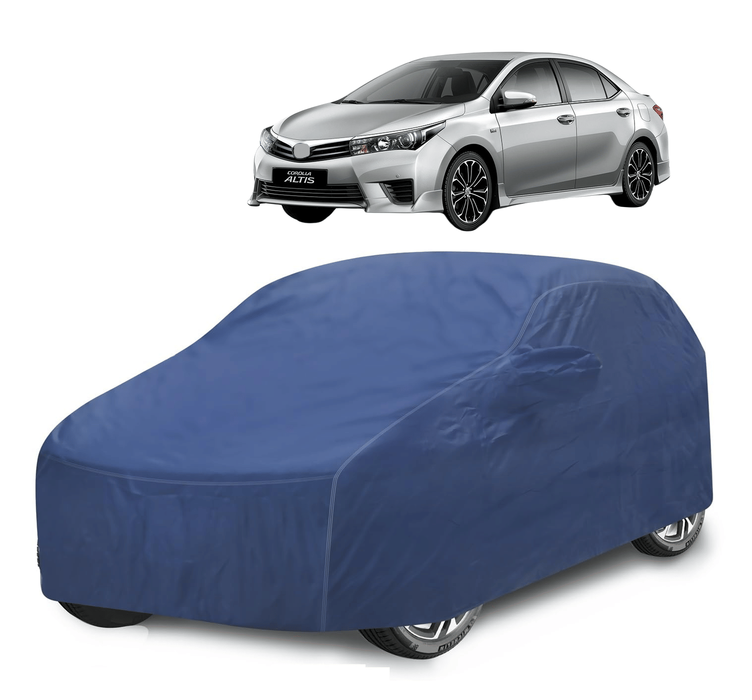 Auto Hub Car Body Cover for Toyota All Car Models With Mirror Pocket ( Pack of 1 ) , Blue Auto Hub Car Body Cover for Toyota All Car Models With Mirror Pocket ( Pack of 1 ) , Blue