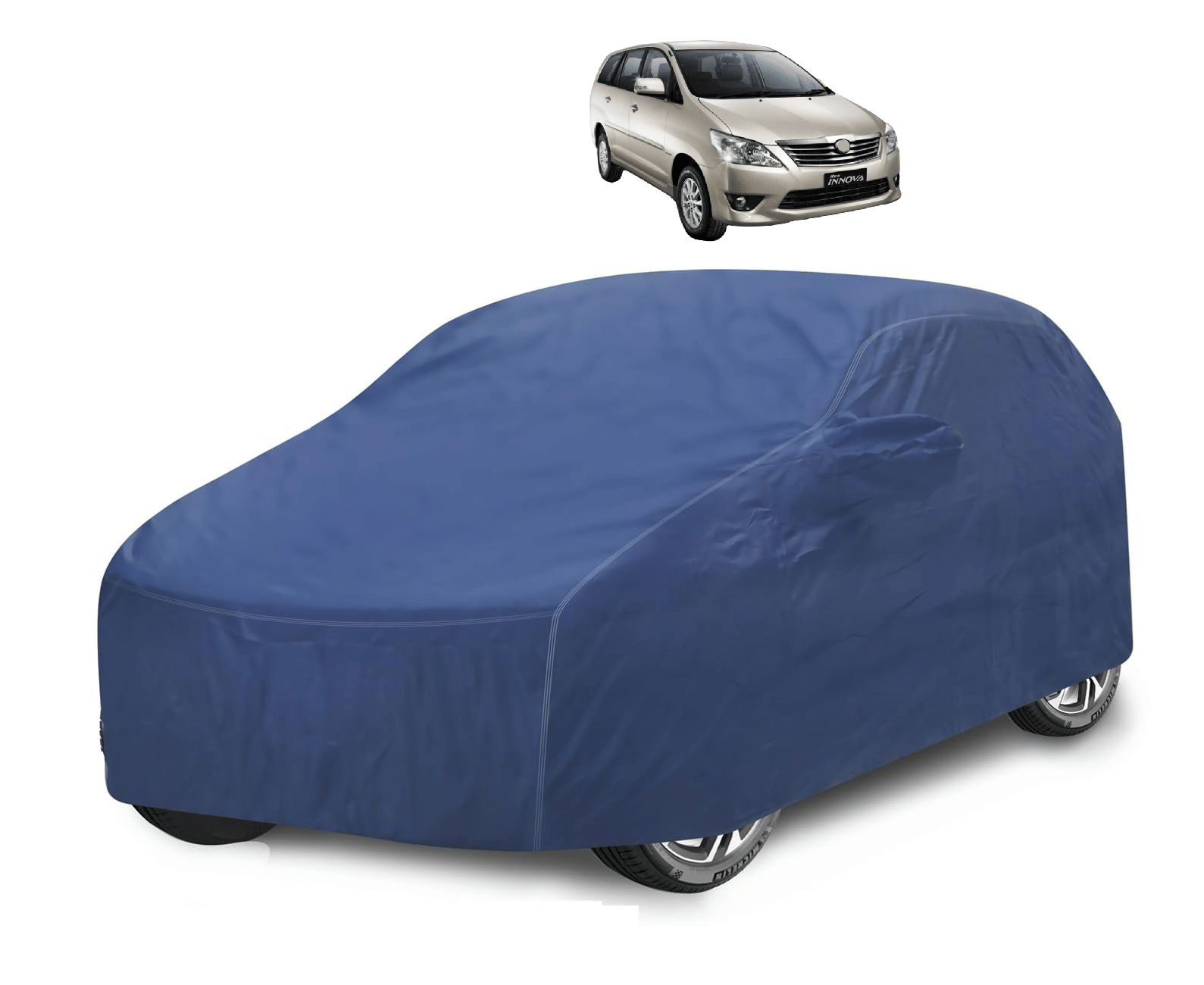 Auto Hub Car Body Cover for Toyota All Car Models With Mirror Pocket ( Pack of 1 ) , Blue     			Auto Hub Car Body Cover for Toyota All Car Models With Mirror Pocket ( Pack of 1 ) , Blue