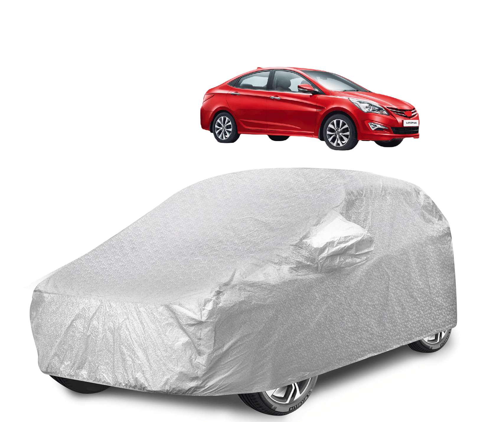 Auto Hub Car Body Cover for Hyundai All Car Models With Mirror Pocket ( Pack of 1 ) , Silver Auto Hub Car Body Cover for Hyundai All Car Models With Mirror Pocket ( Pack of 1 ) , Silver